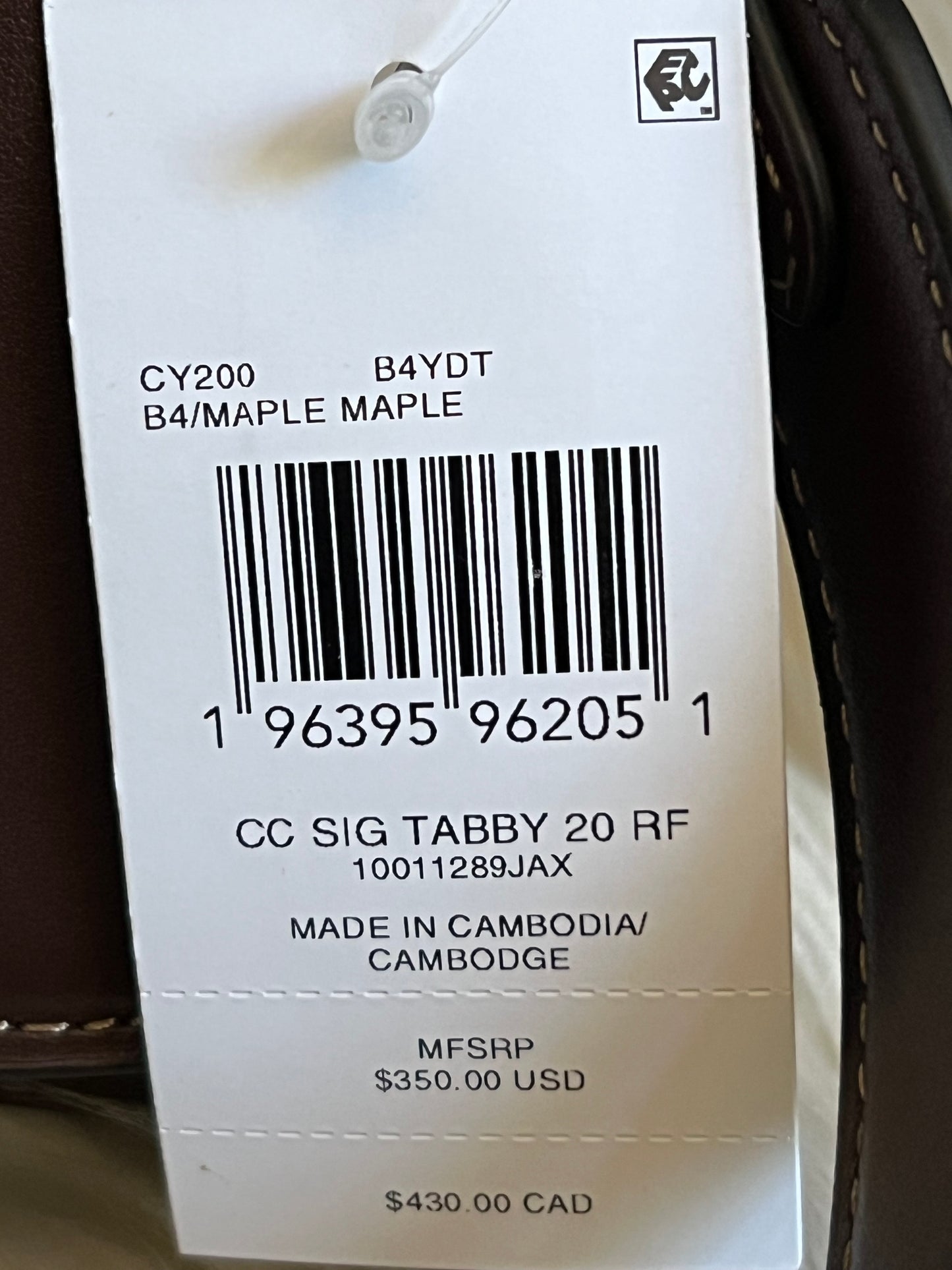 Coach Tabby Shoulder Bag 20 with Signature Canvas Detail
