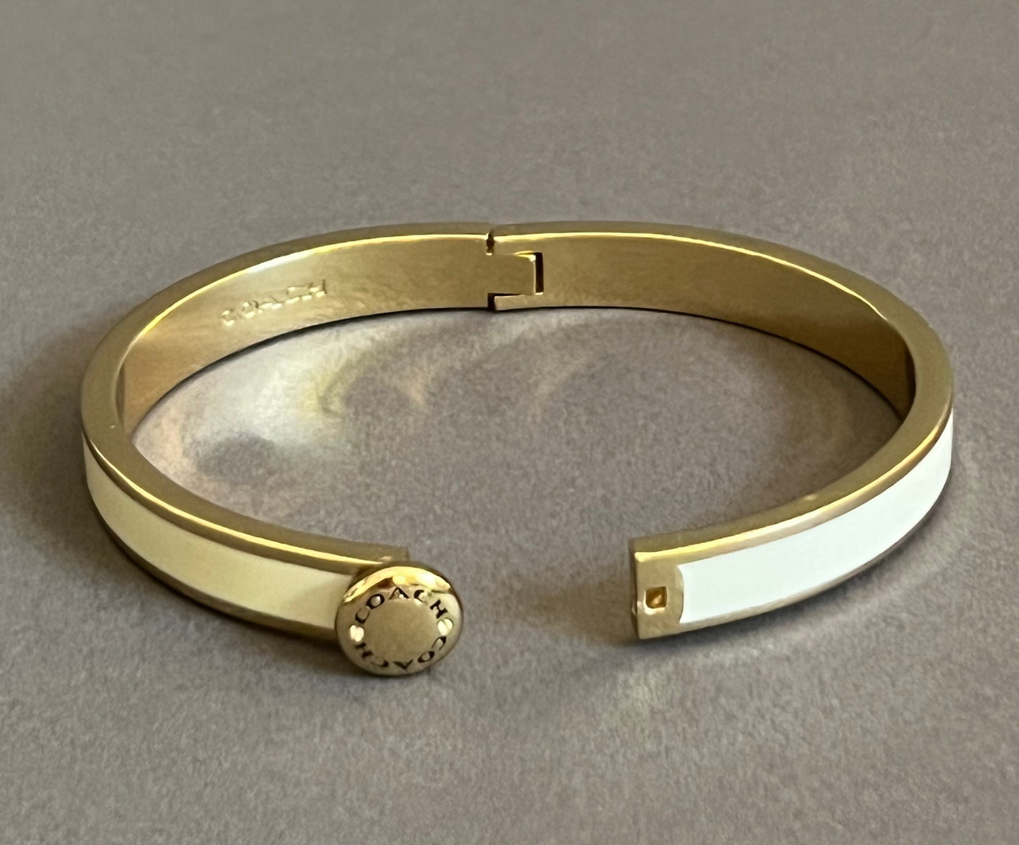 Coach Rivet Enamel Hinged Bangle