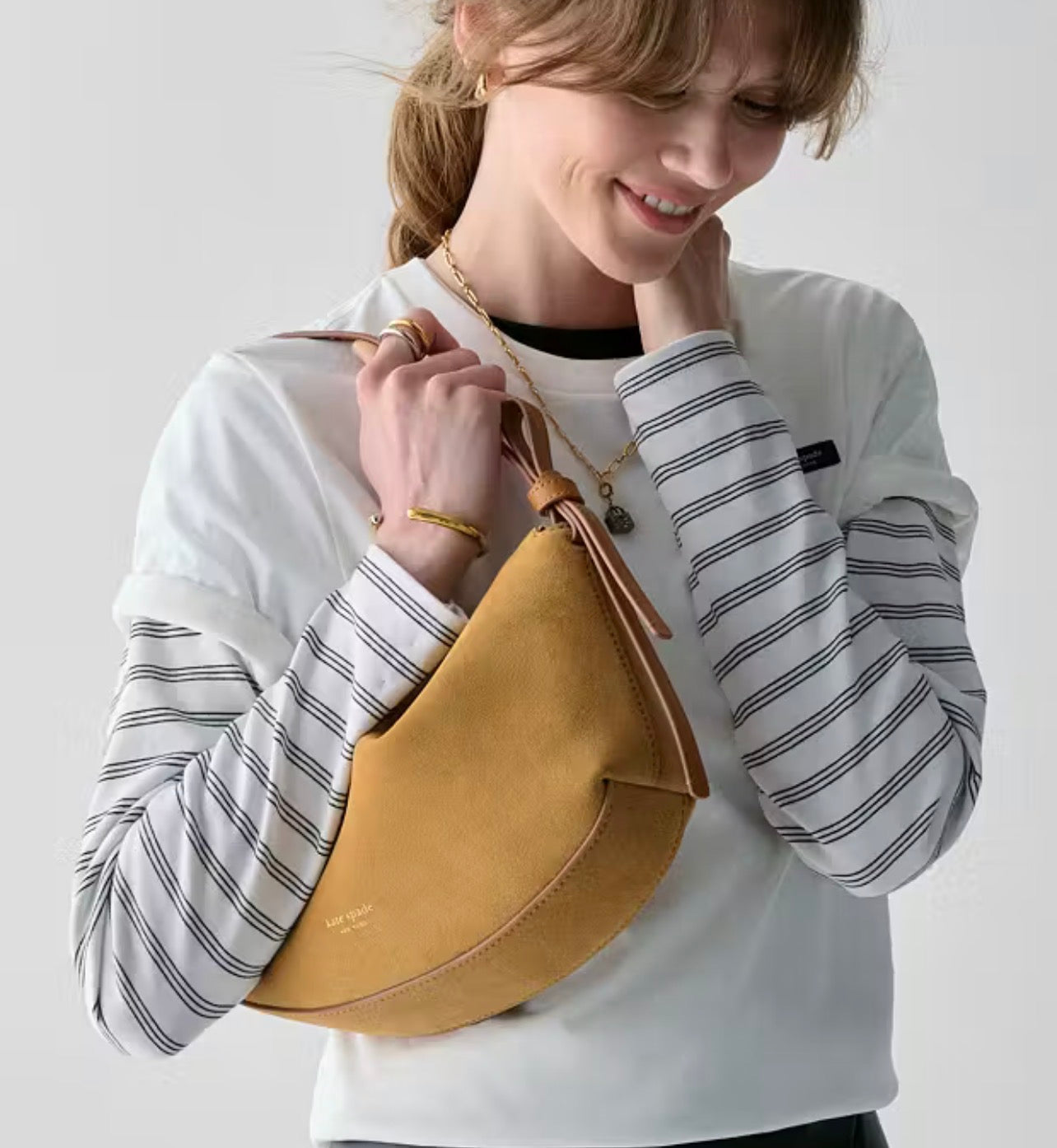 Kate Spade Loop Suede Shoulder Bag