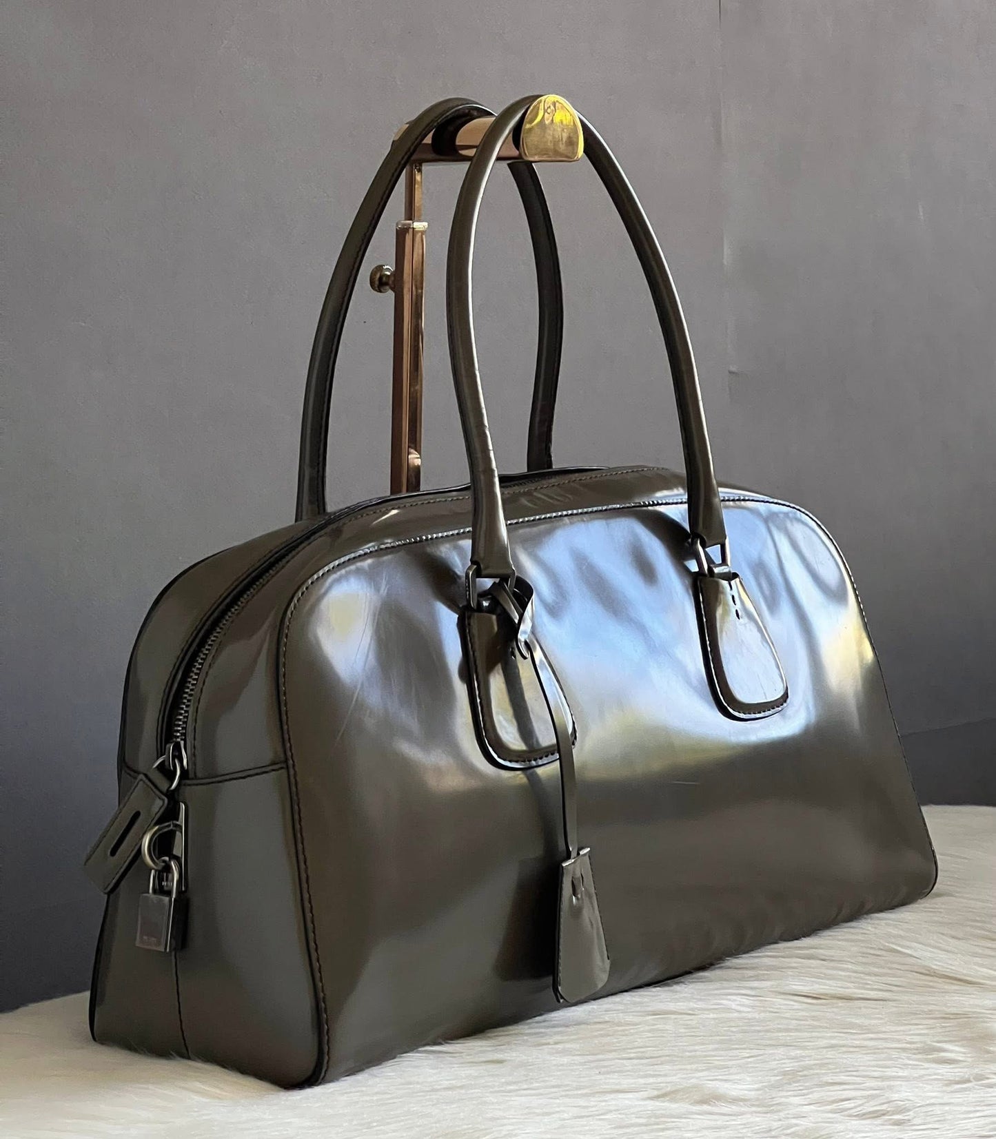 PRE-LOVED - Prada Spazzolato Leather Shoulder Bag