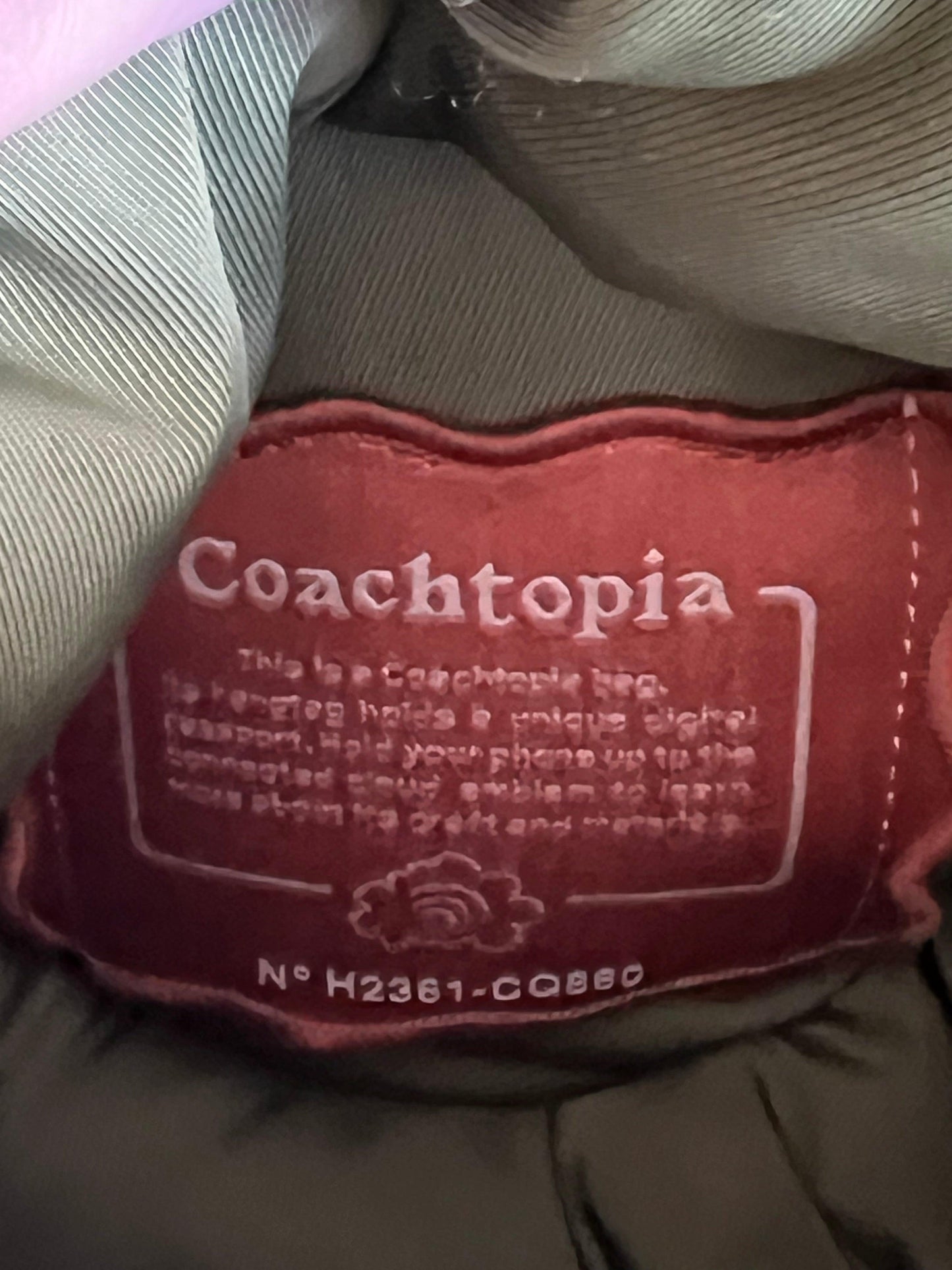 Coachtopia Loop Puffy Flower Bag