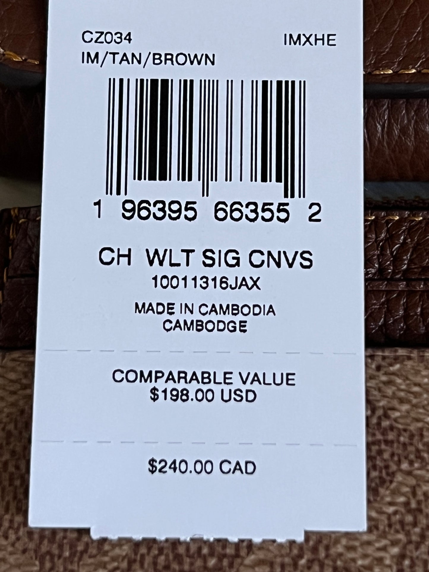 Coach Card Holder Wallet In Signature Canvas