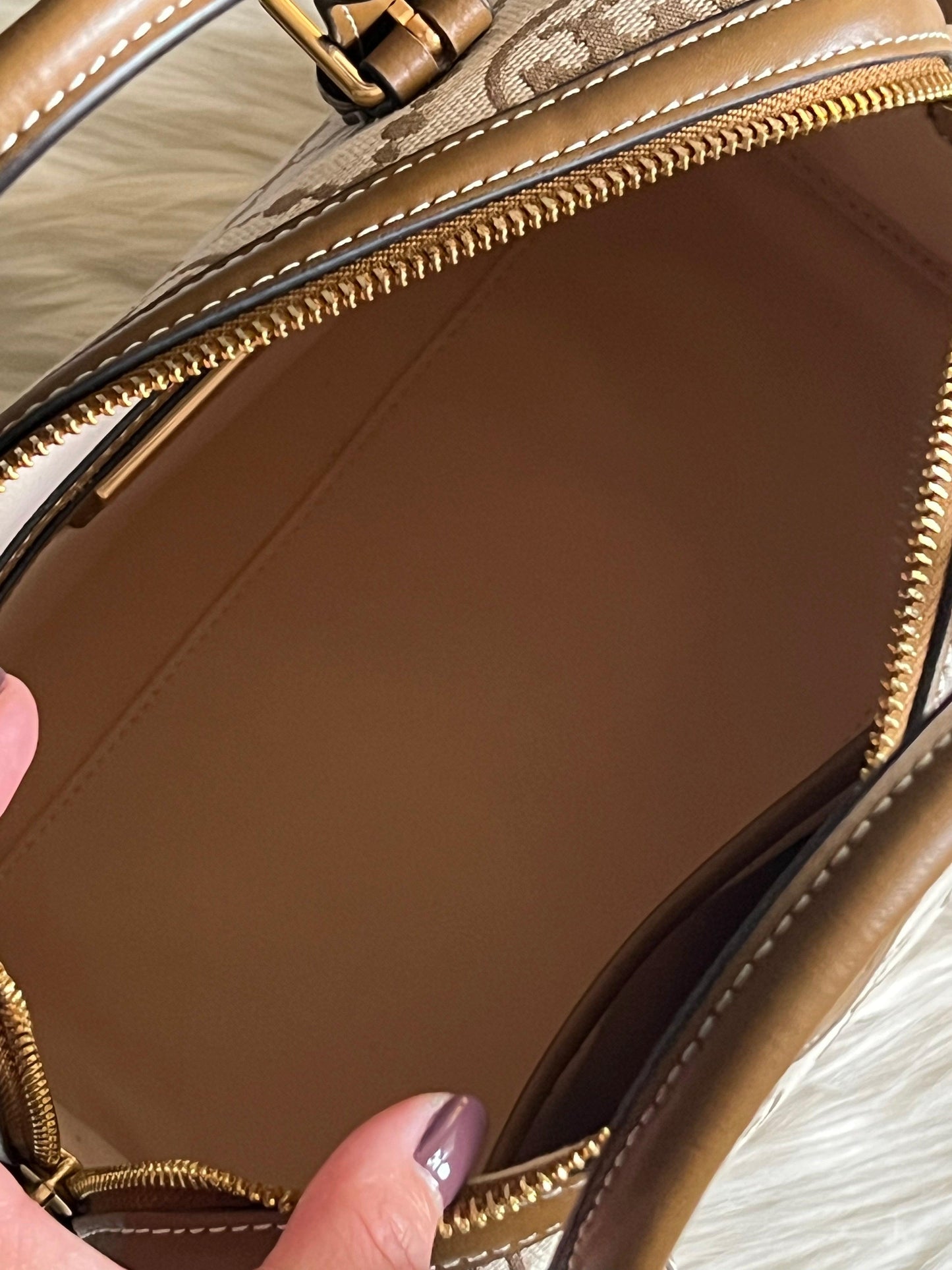 Tory Burch Monogram Jacquard Barrel Bag