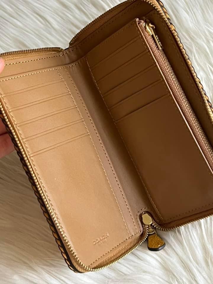 Coach Zip Around Wallet with Braid
