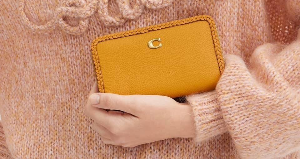 Coach Zip Around Wallet with Braid