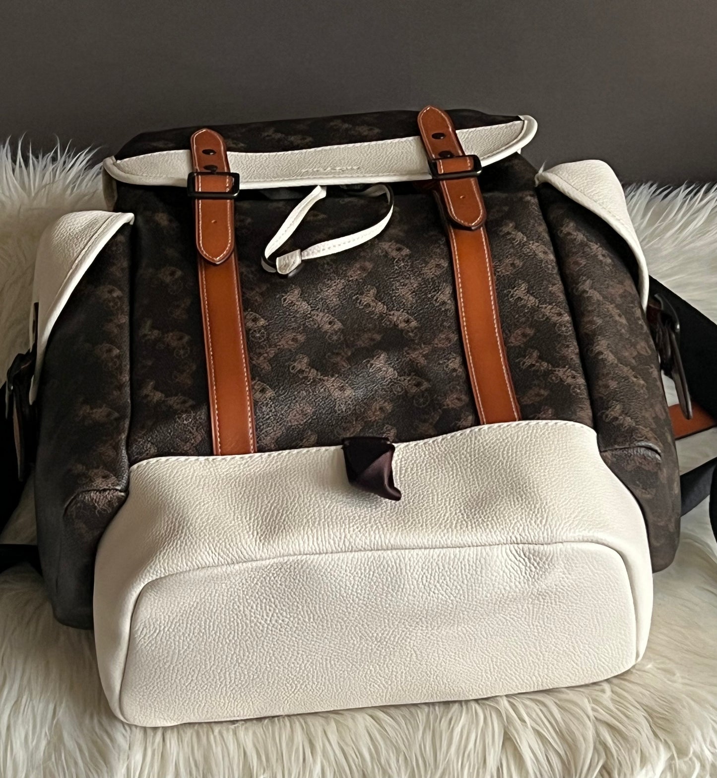 Coach Hitch Backpack with Horse and Carriage Print