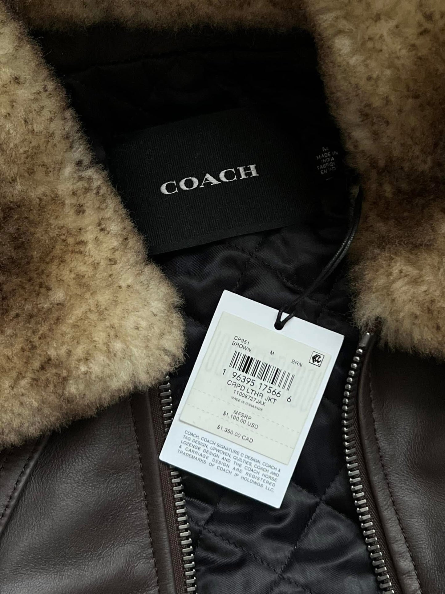Coach Cropped Leather Jacket