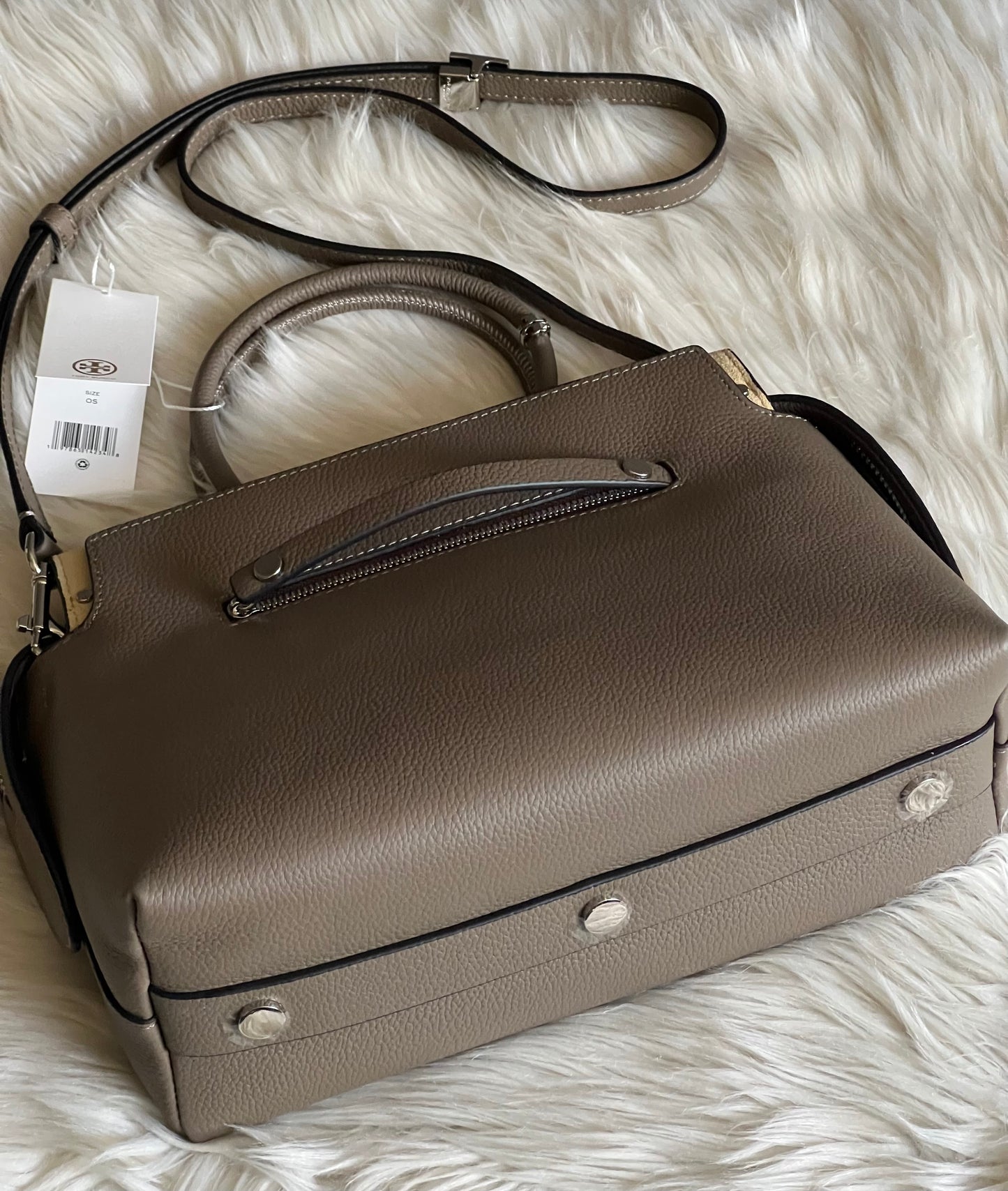 Tory Burch Mercer Pebbled Satchel