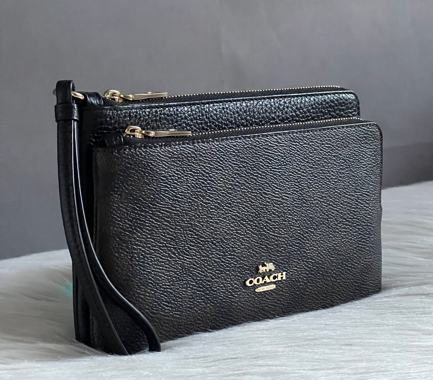 Coach Double Zip Wallet In Signature Canvas