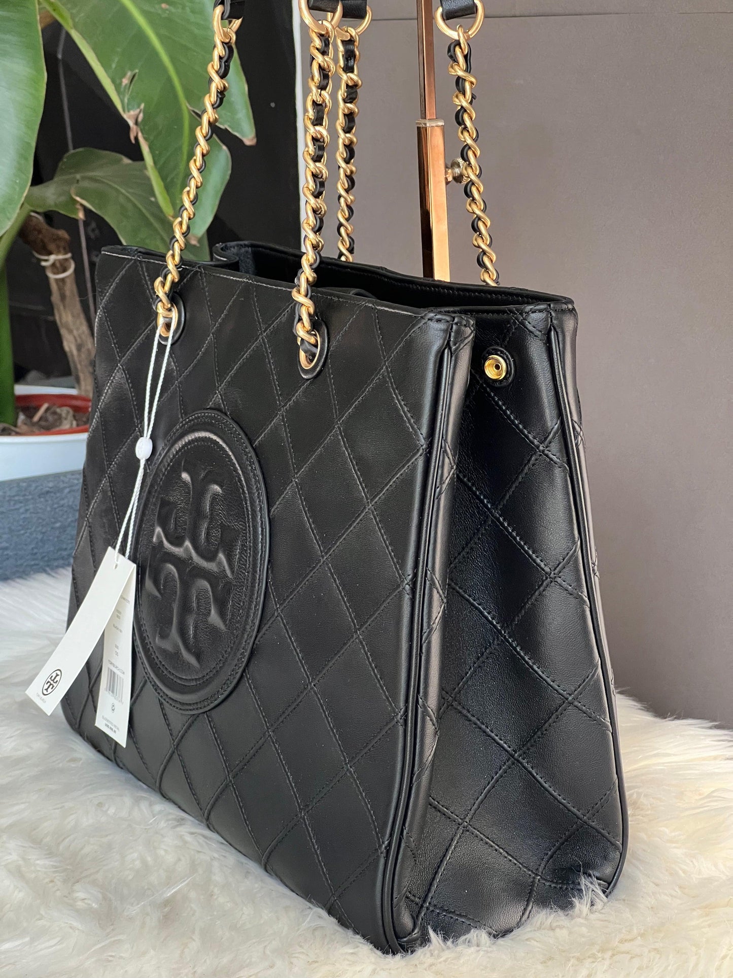 Tory Burch Fleming Leather Tote Bag