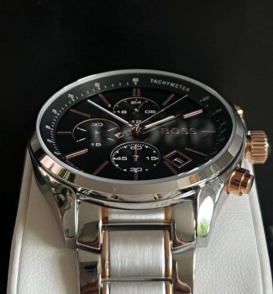 Hugo Boss Men’s Grand Prix Black Dial Chronograph Watch