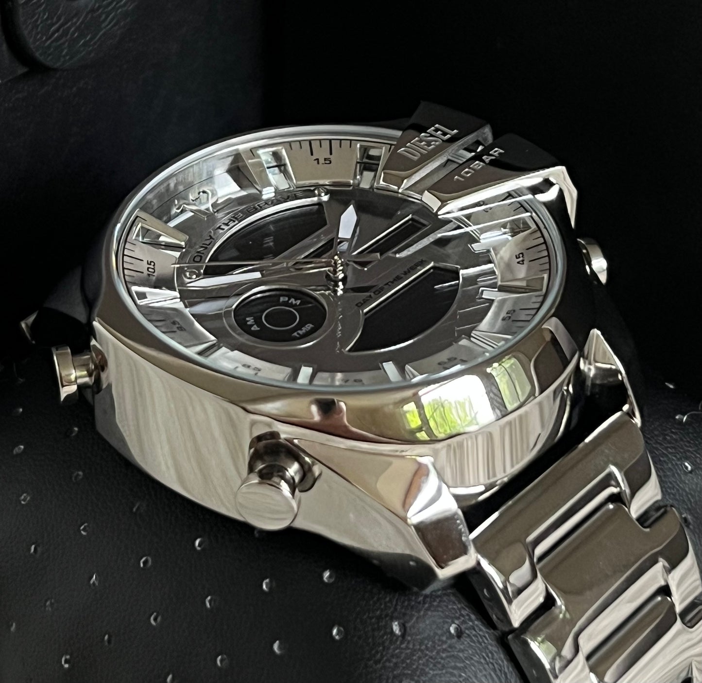 Diesel Men’s Mega Chief Ana-Digi Stainless Steel Watch