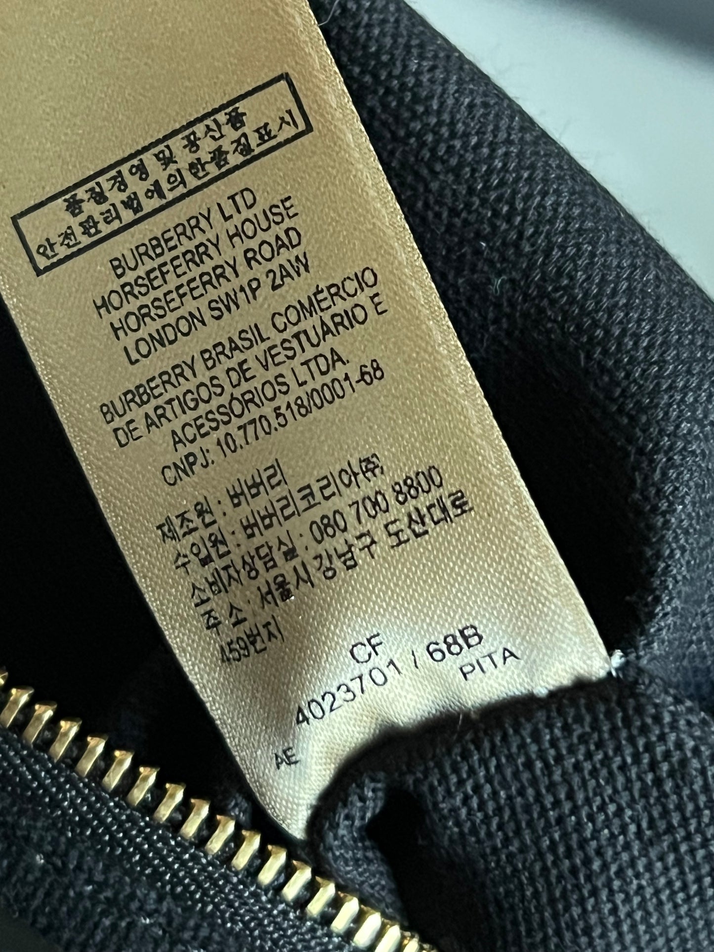 Burberry Derby Leather House Check Small Banner Tote Bag
