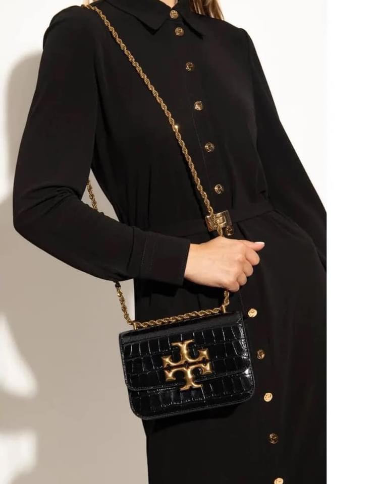 Tory Burch Eleanor Embossed Small Convertible Shoulder Bag
