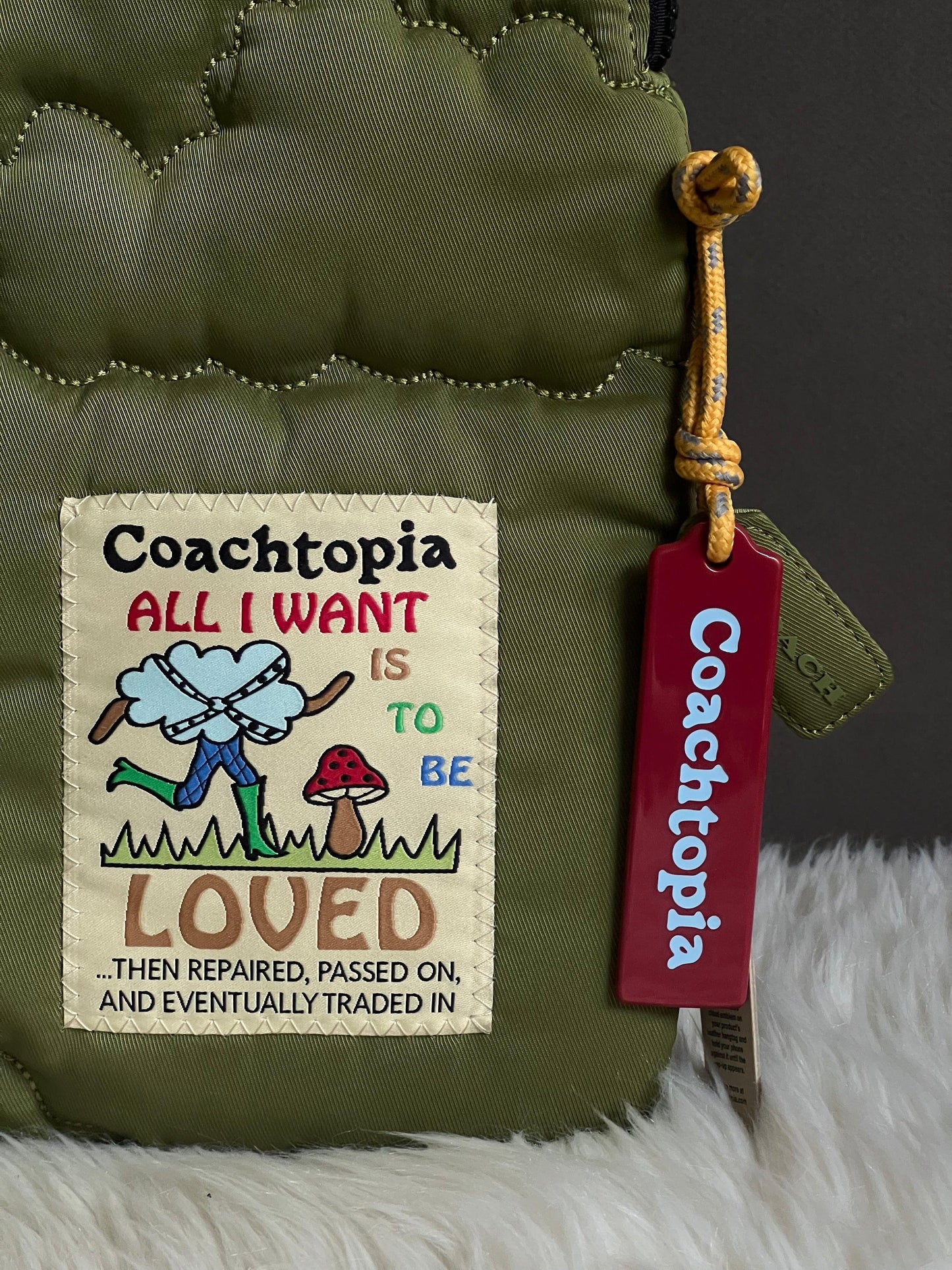 Coach Coachtopia Loop Quilted Cloud Laptop Sleeve
