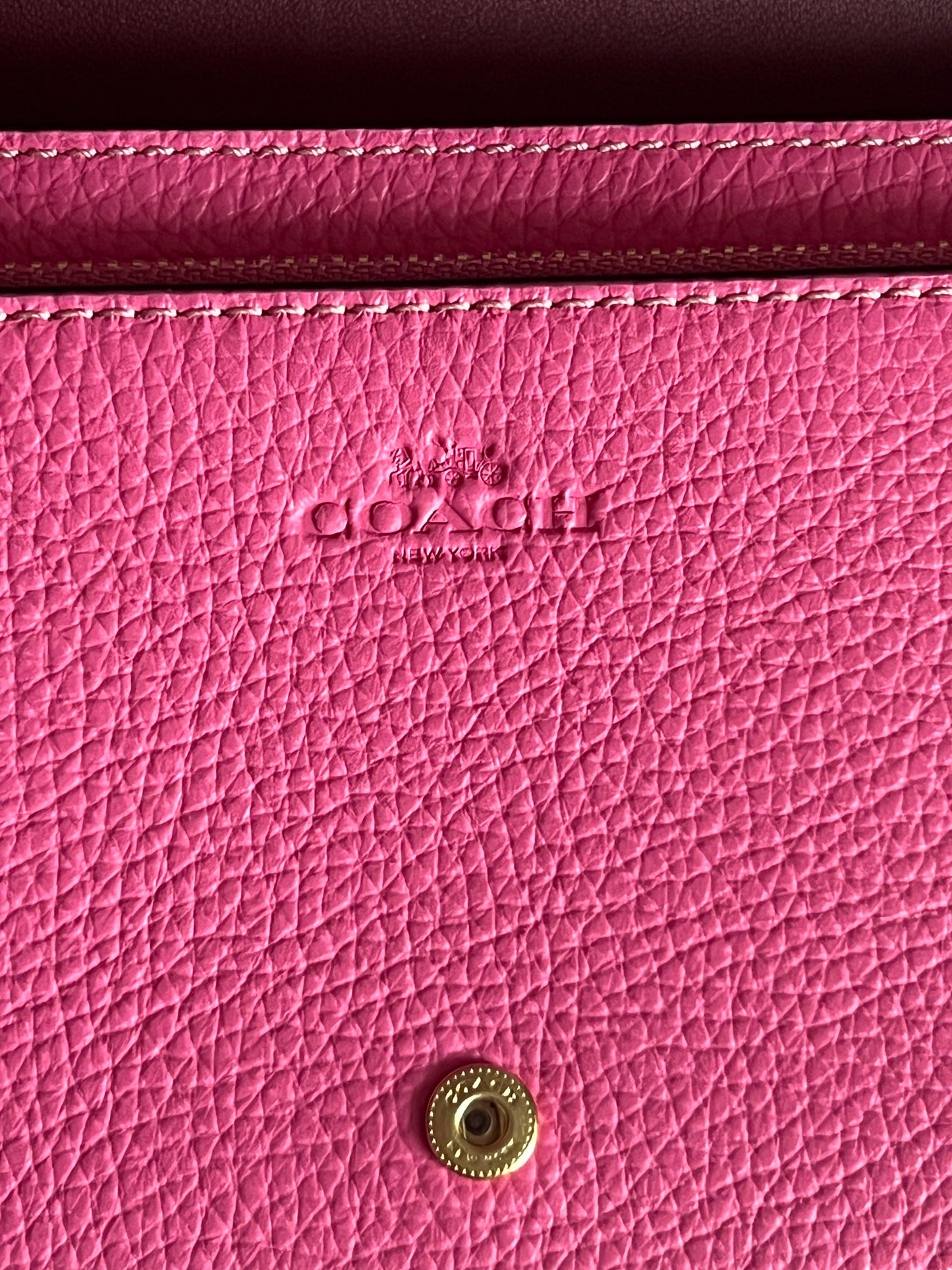 Coach Anna Foldover Clutch Crossbody with Trompe L'oeil Print