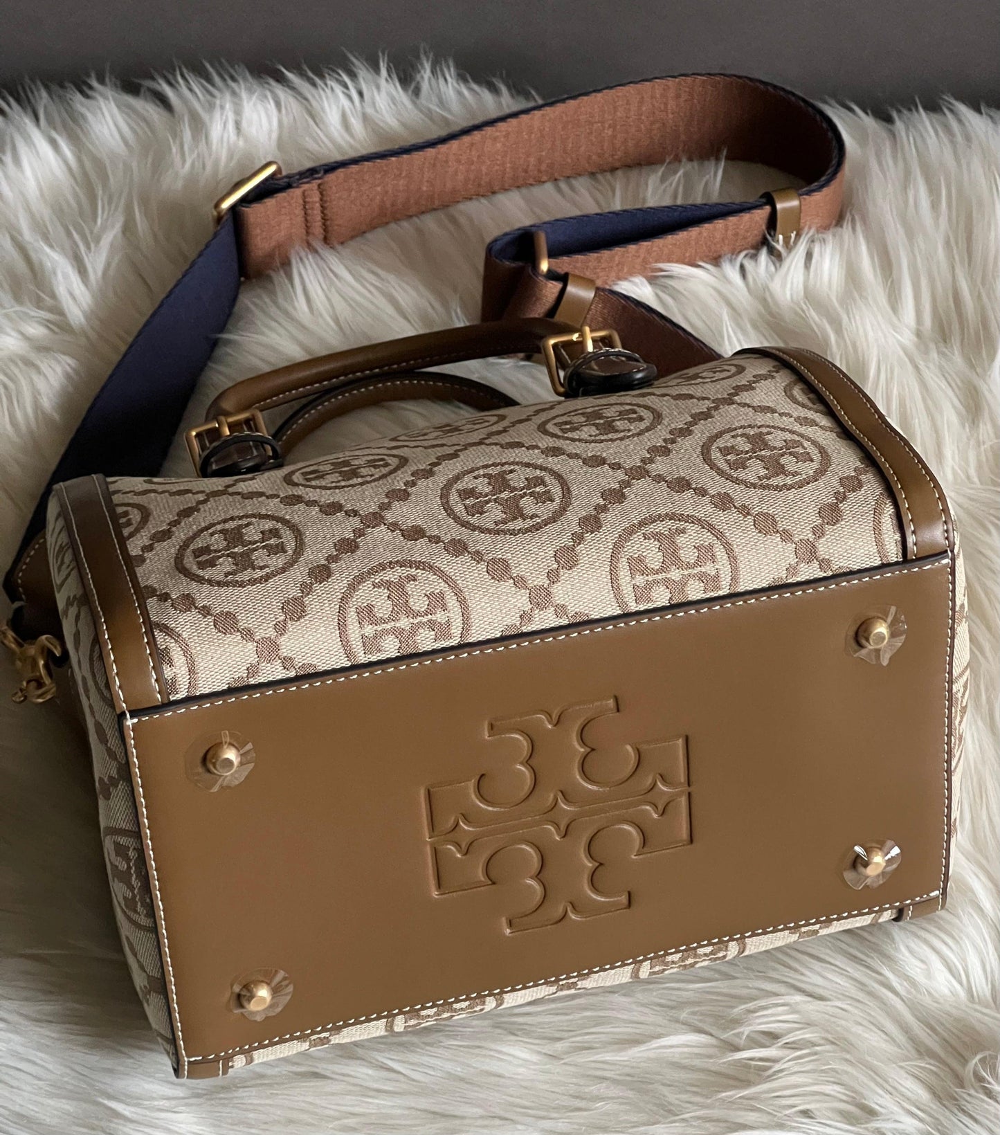 Tory Burch Monogram Jacquard Barrel Bag