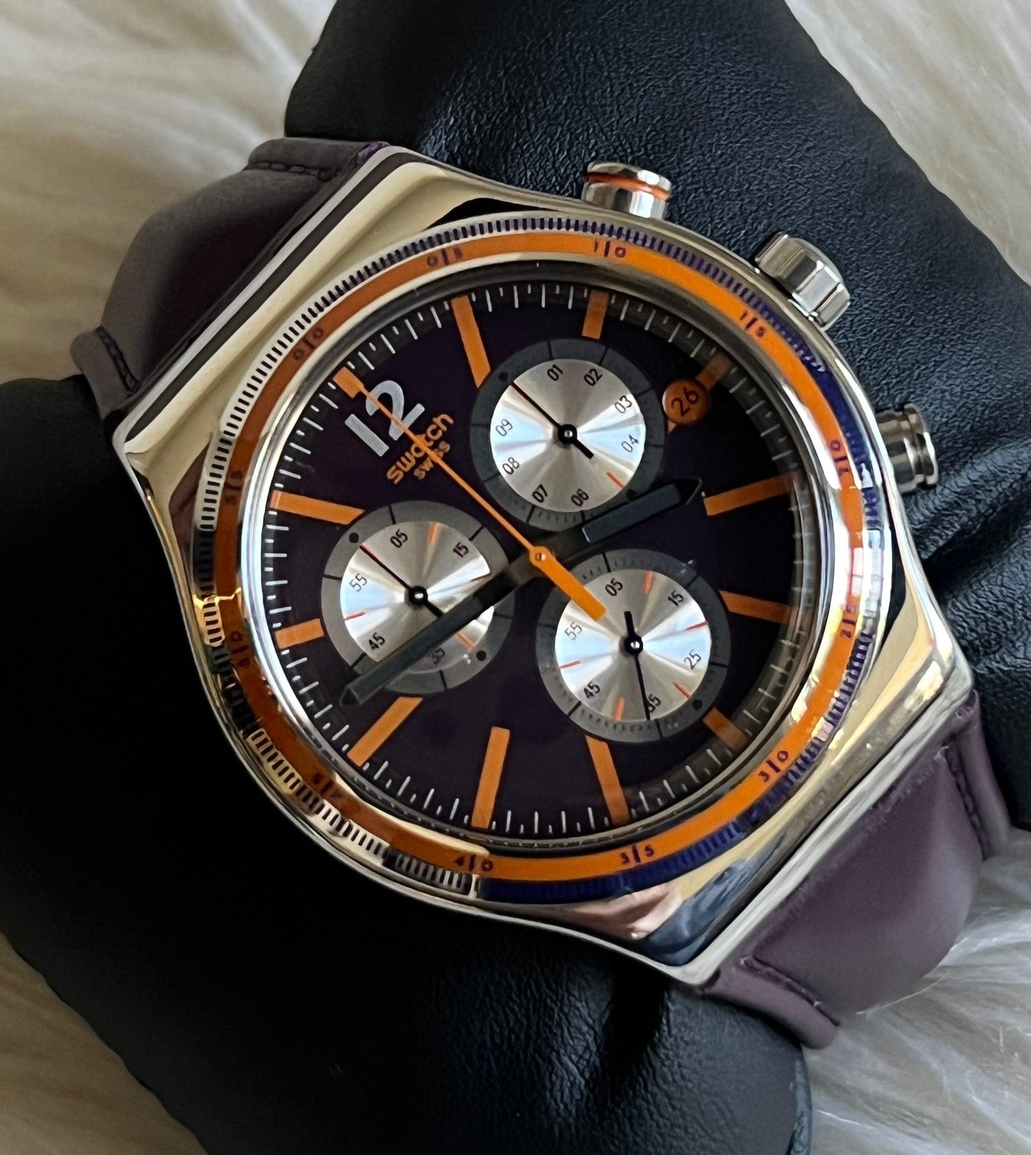 Swatch Prisoner Irony Chrono Watch
Swiss Made