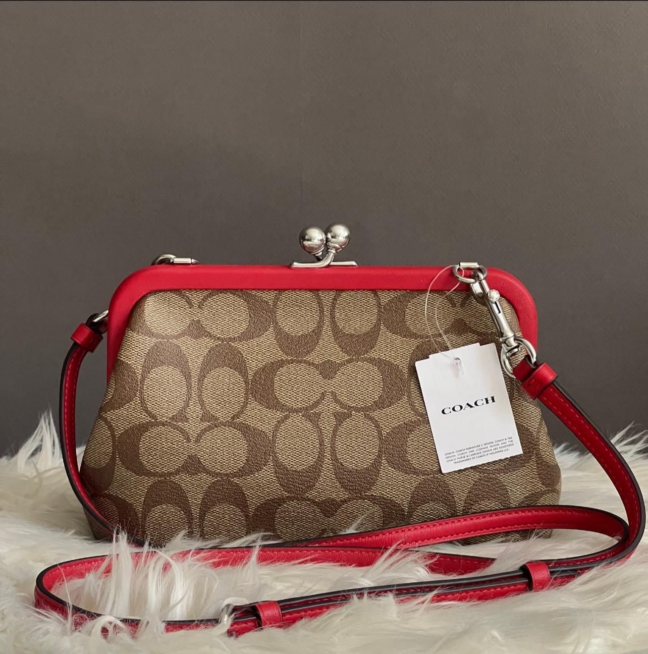 Coach Nora Kisslock Crossbody in Signature Canvas