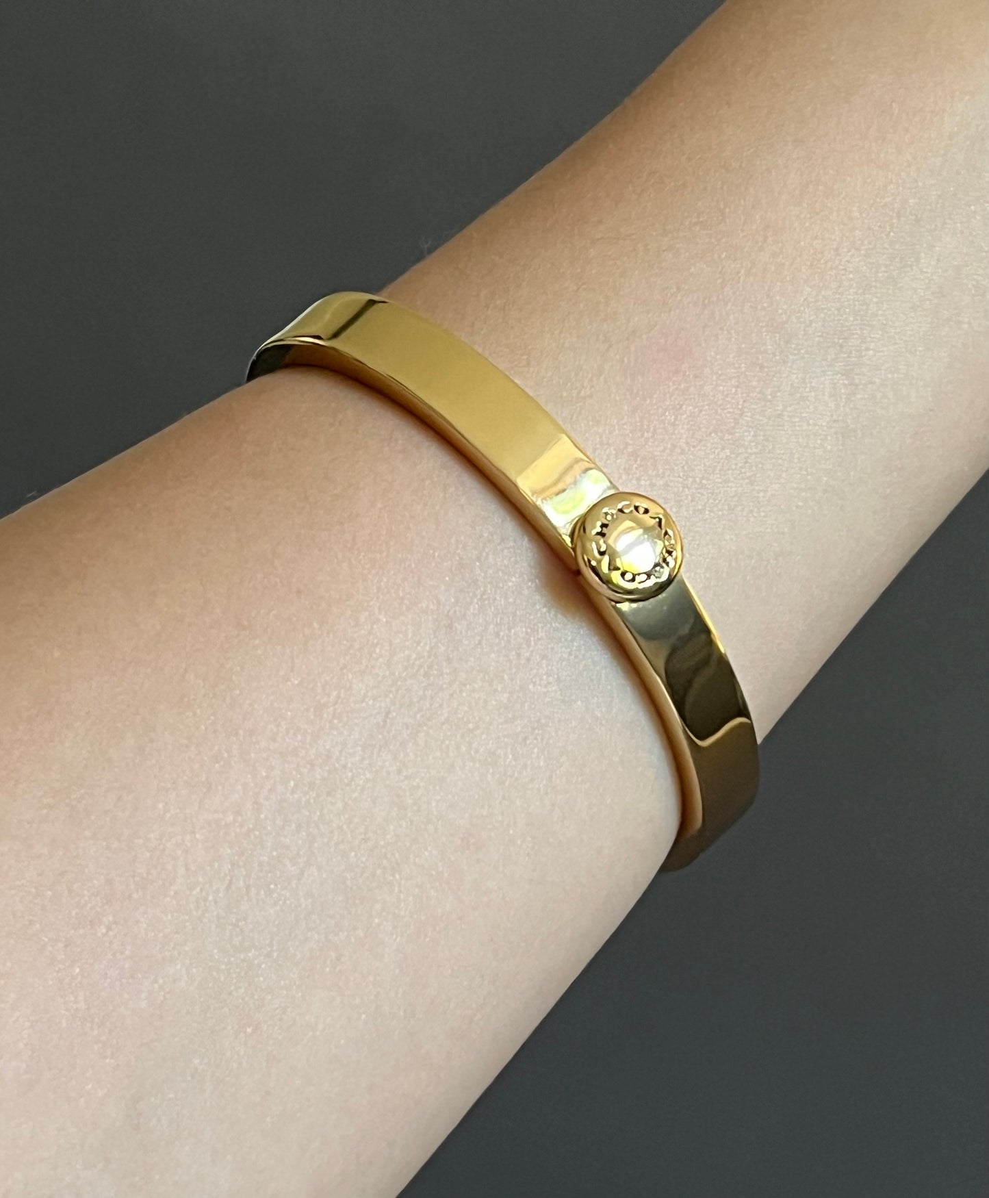 Coach Rivet Enamel Hinged Bangle