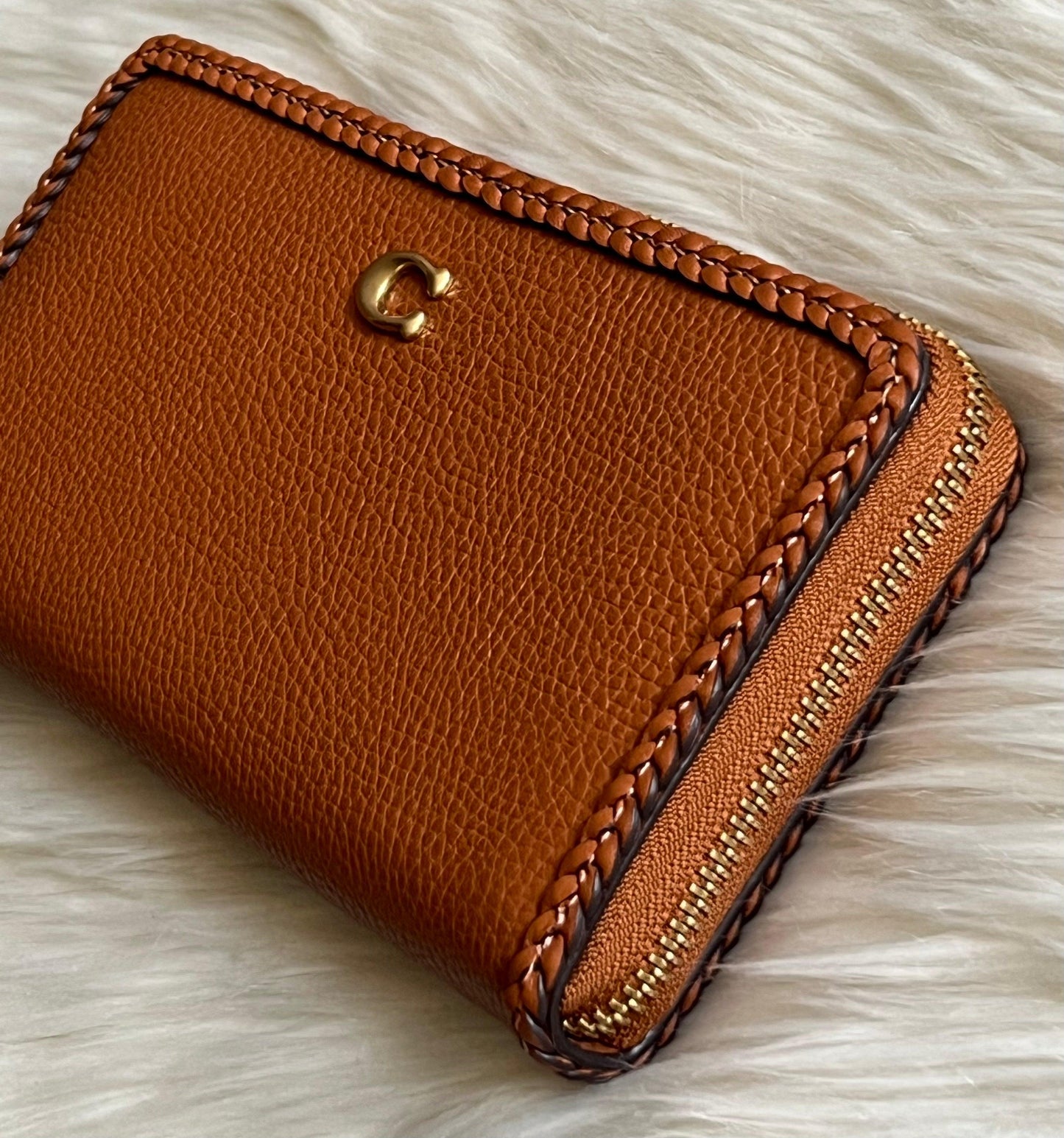 Coach Accordion Zip Wallet with Braid