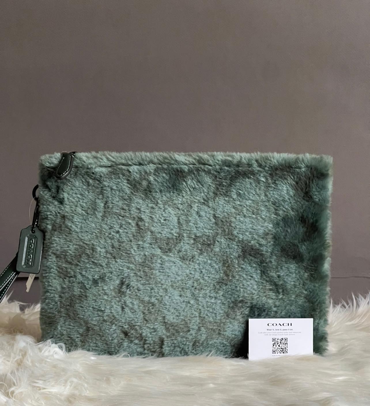 Coach Charter Pouch in Signature Shearling