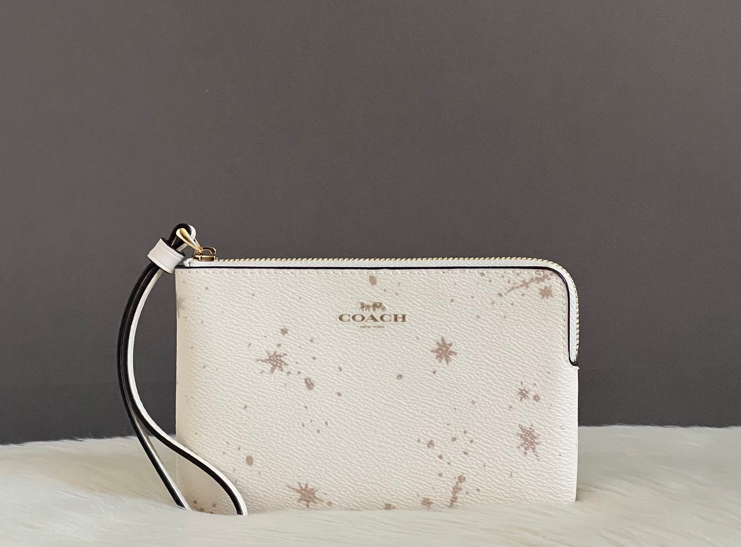 Coach Corner Zip Wrislet With Star Print