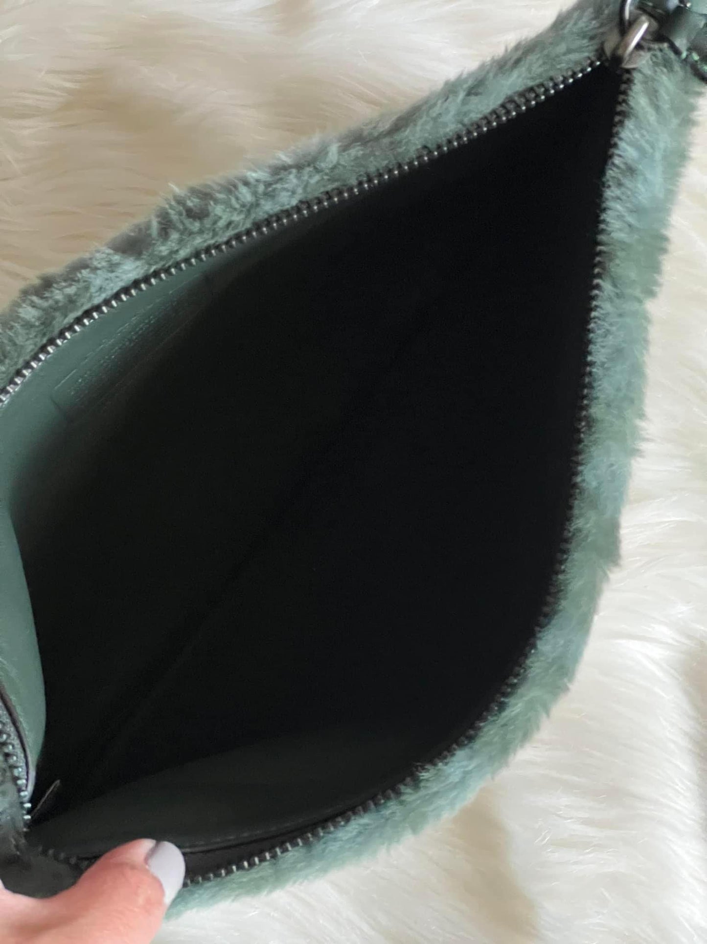 Coach Charter Pouch in Signature Shearling