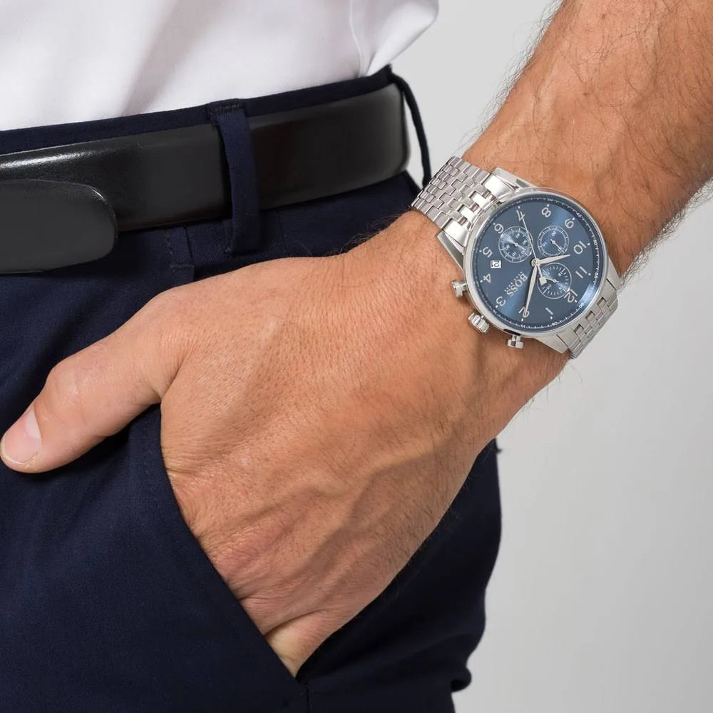 Hugo Boss Men’s Blue Navigator Chronograph Watch