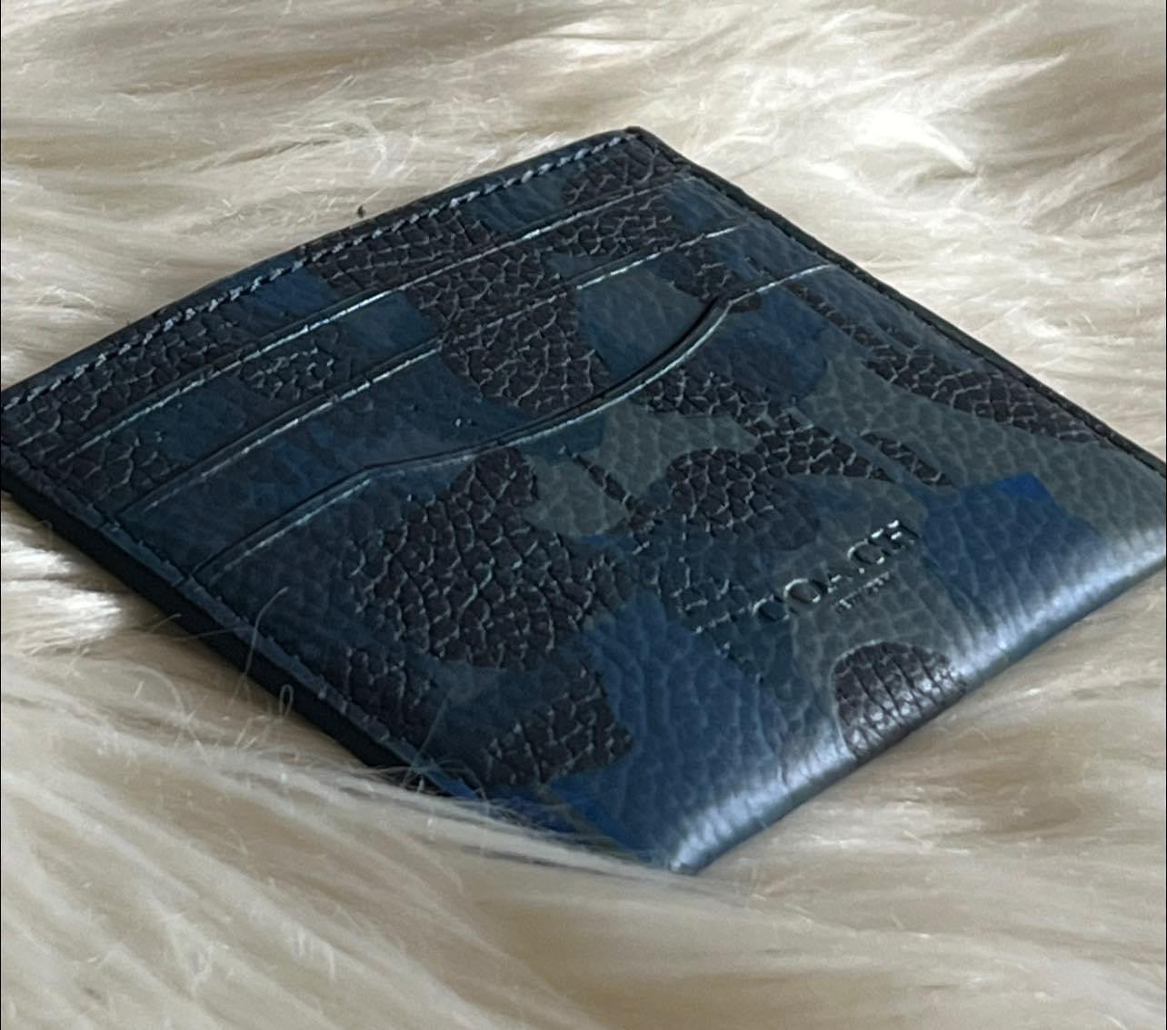 Coach Card Case with Camo Print
