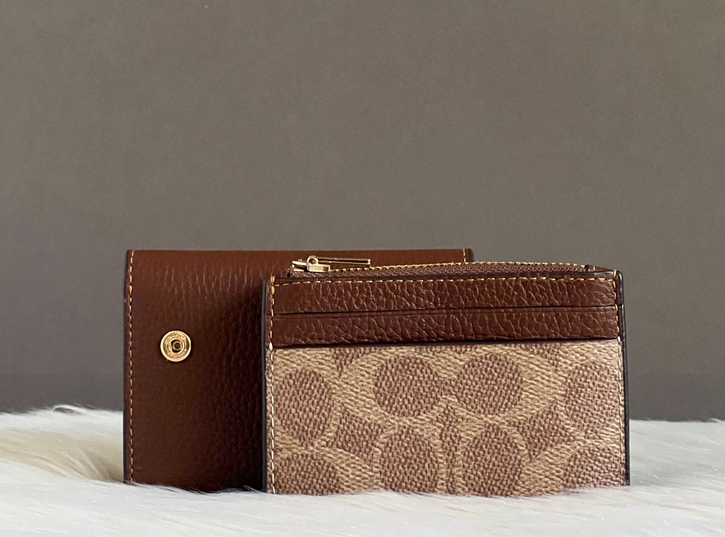 Coach Card Holder Wallet In Signature Canvas