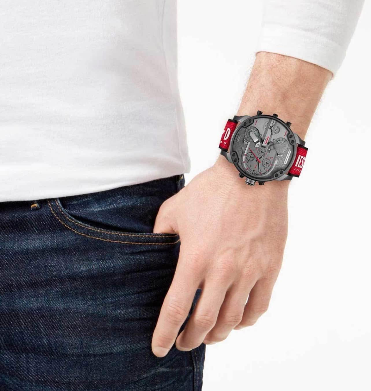 Diesel Men’s Mr. Daddy 2.0 Chronograph Red Nylon Watch