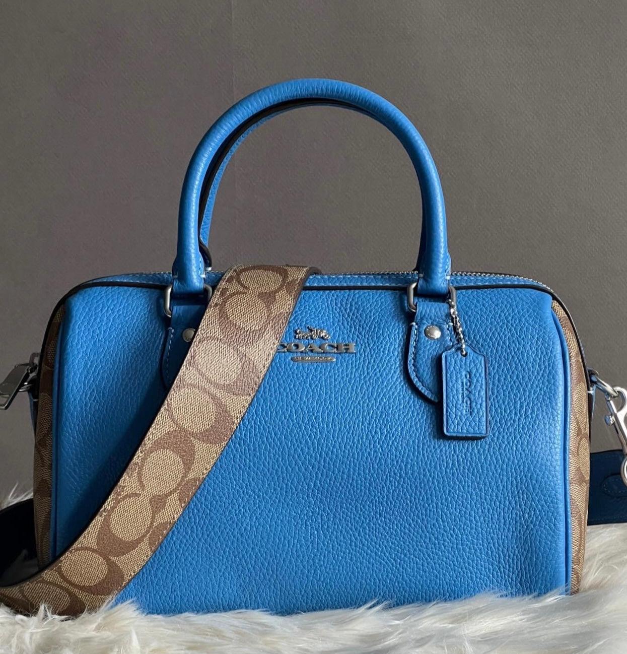 Coach Rowan Satchel with Signature Canvas Detail