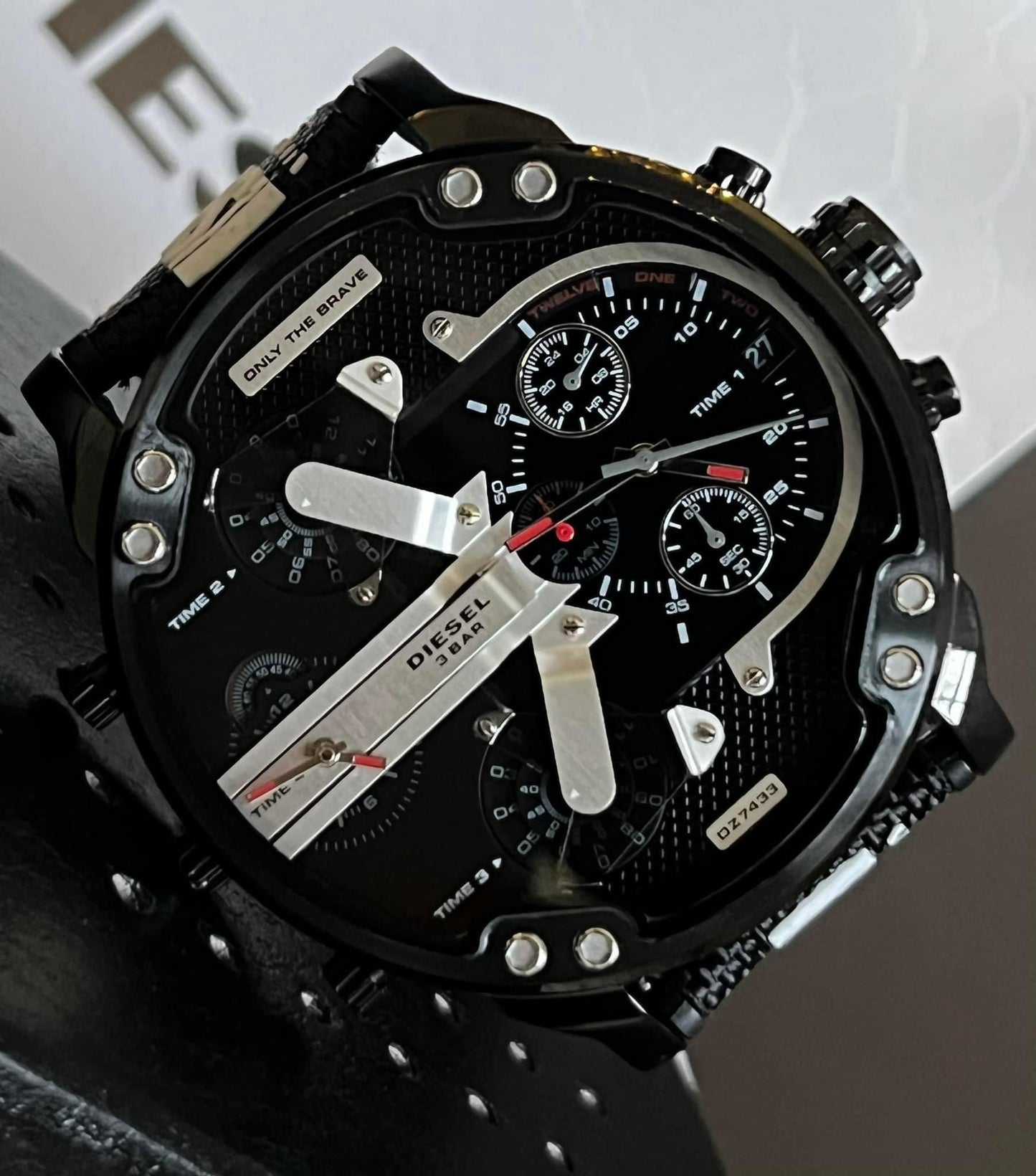 Diesel Men’s Mr. Daddy 2.0 Stainless Steel Quartz Watch with Nylon Strap