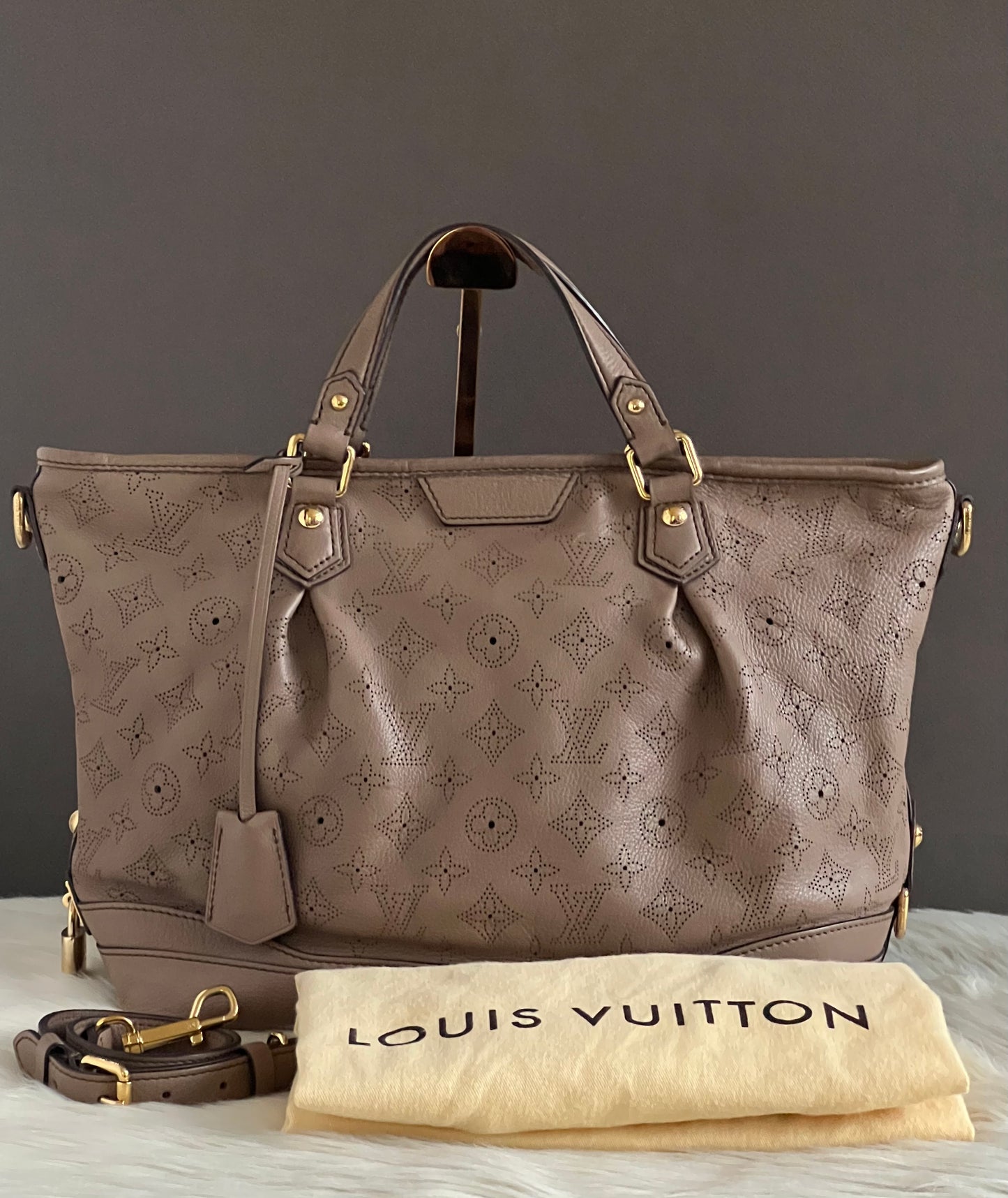 Louis Vuitton Taupe Poudre Mahina Stellar PM Bag