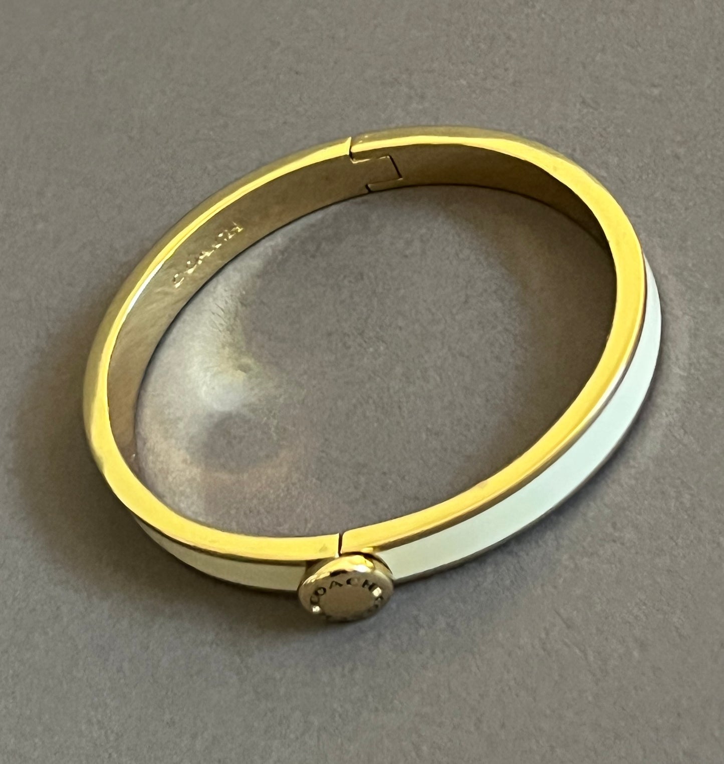 Coach Rivet Enamel Hinged Bangle