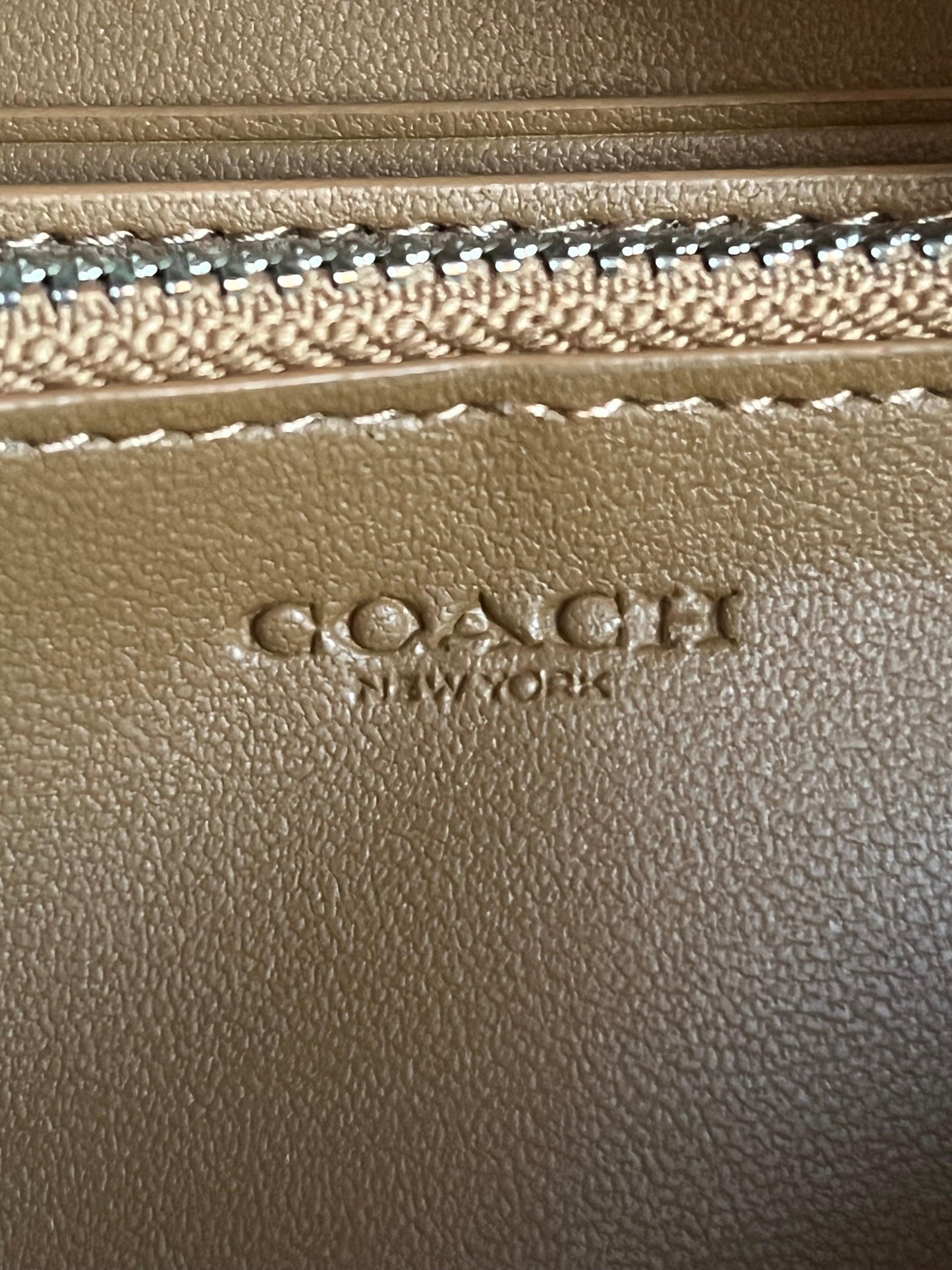 Coach Pebble Leather Zip Around Wallet