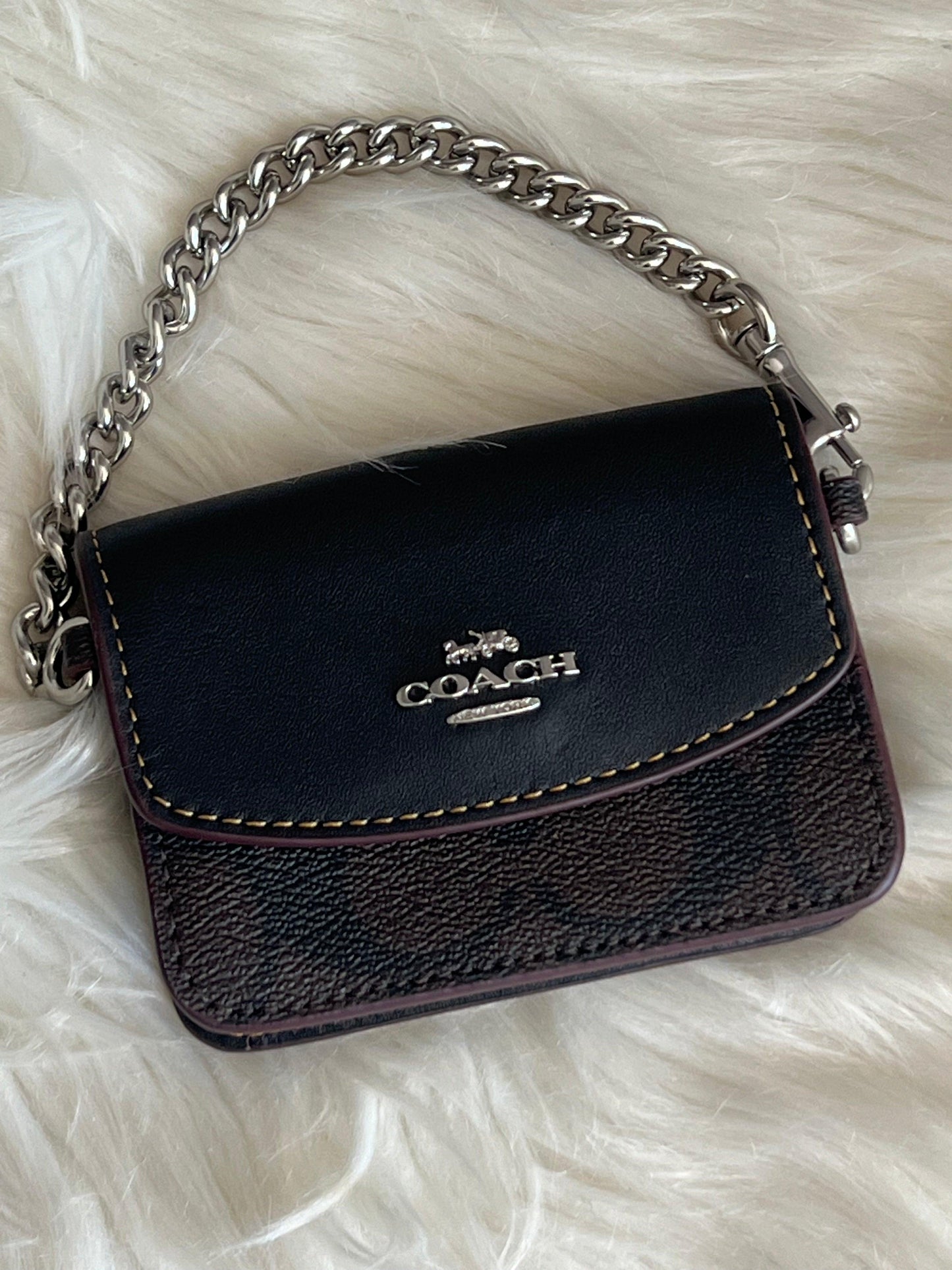 Coach Poppy Crossbody with Card Case with Leopard Print and Signature Canvas