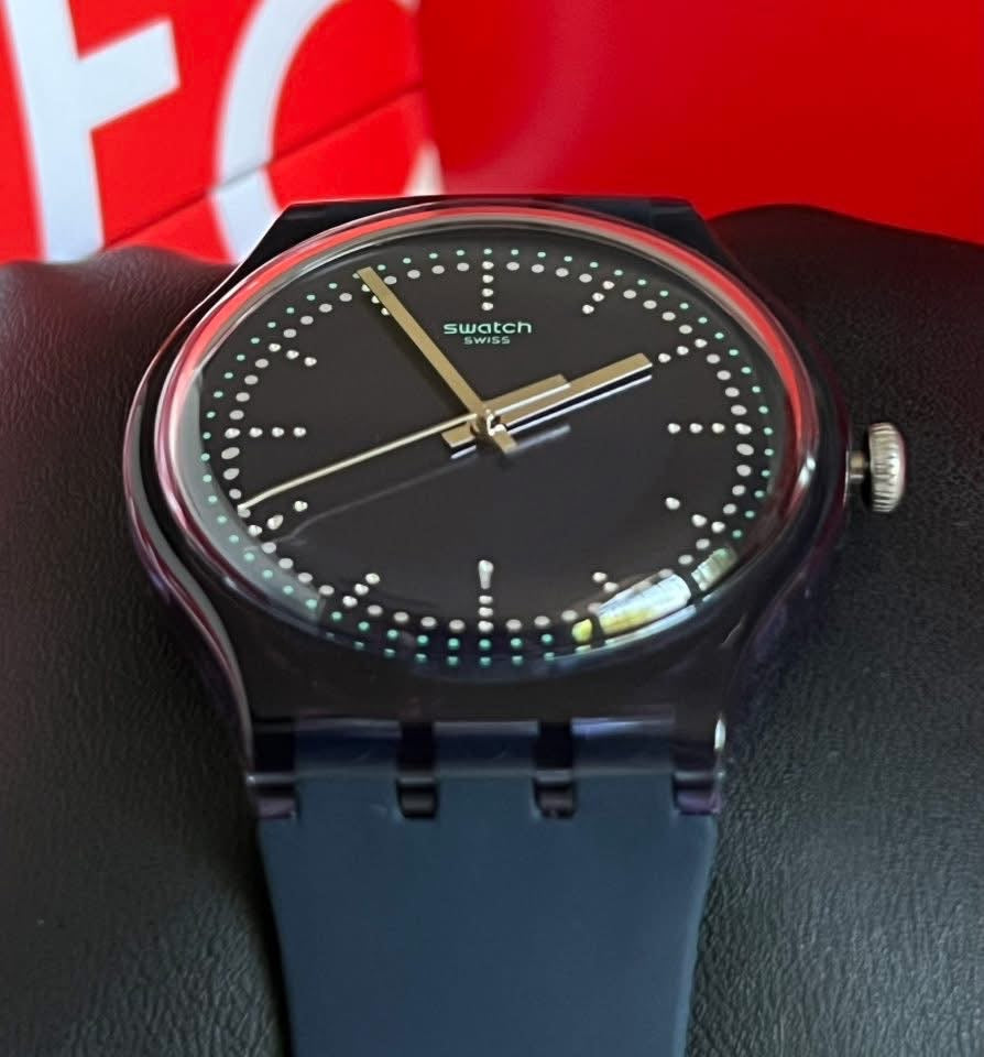 Swatch Blue Pillow Watch