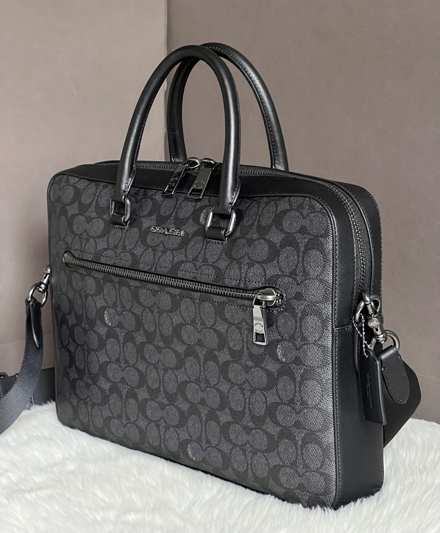 Coach Ethan Slim Brief In Signature Canvas