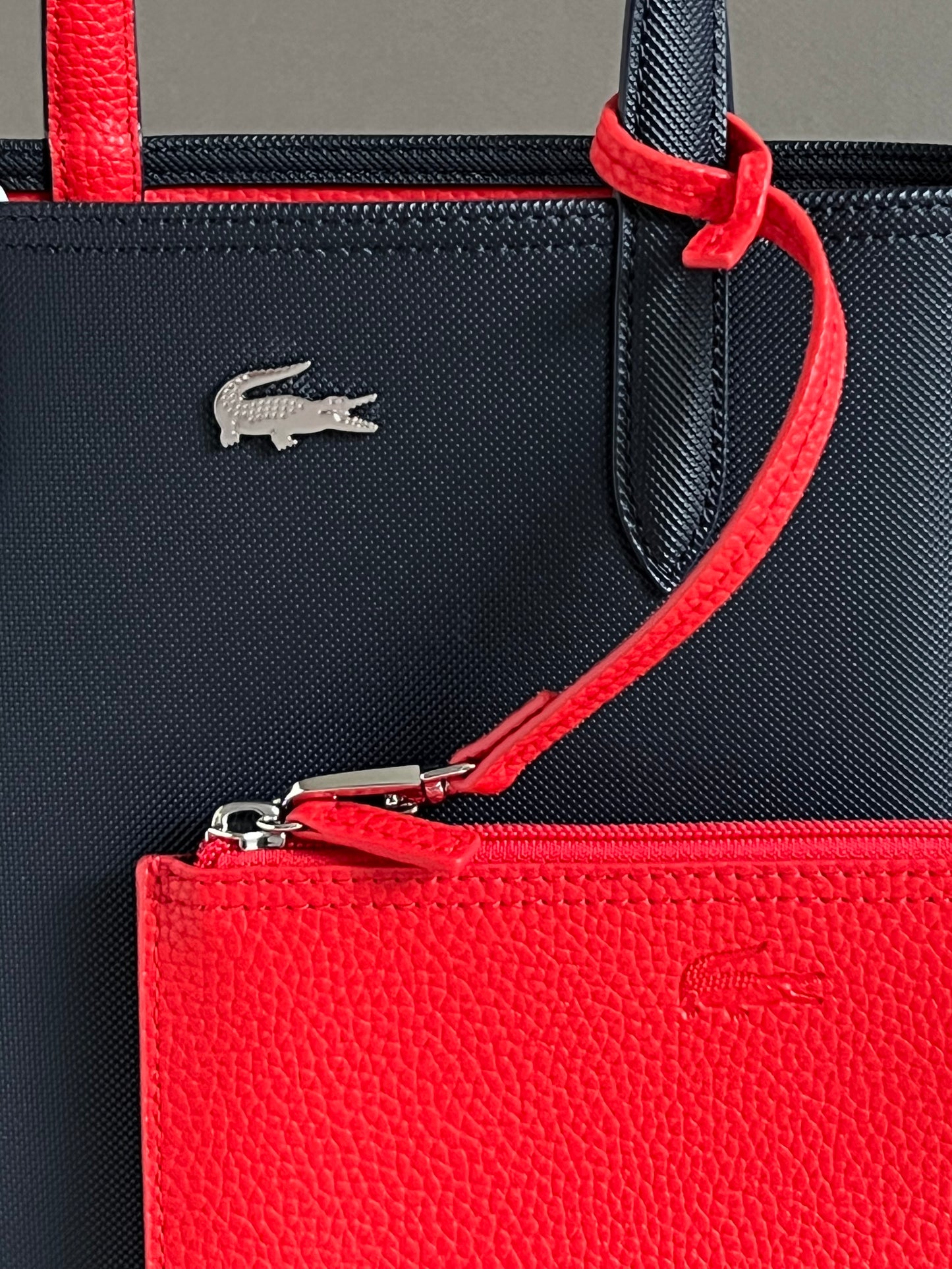 Lacoste Women’s Anna Vertical Reversible Tote with Pouch
