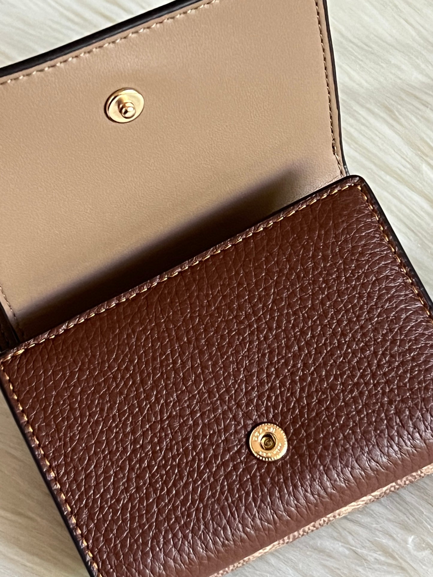 Coach Card Holder Wallet In Signature Canvas