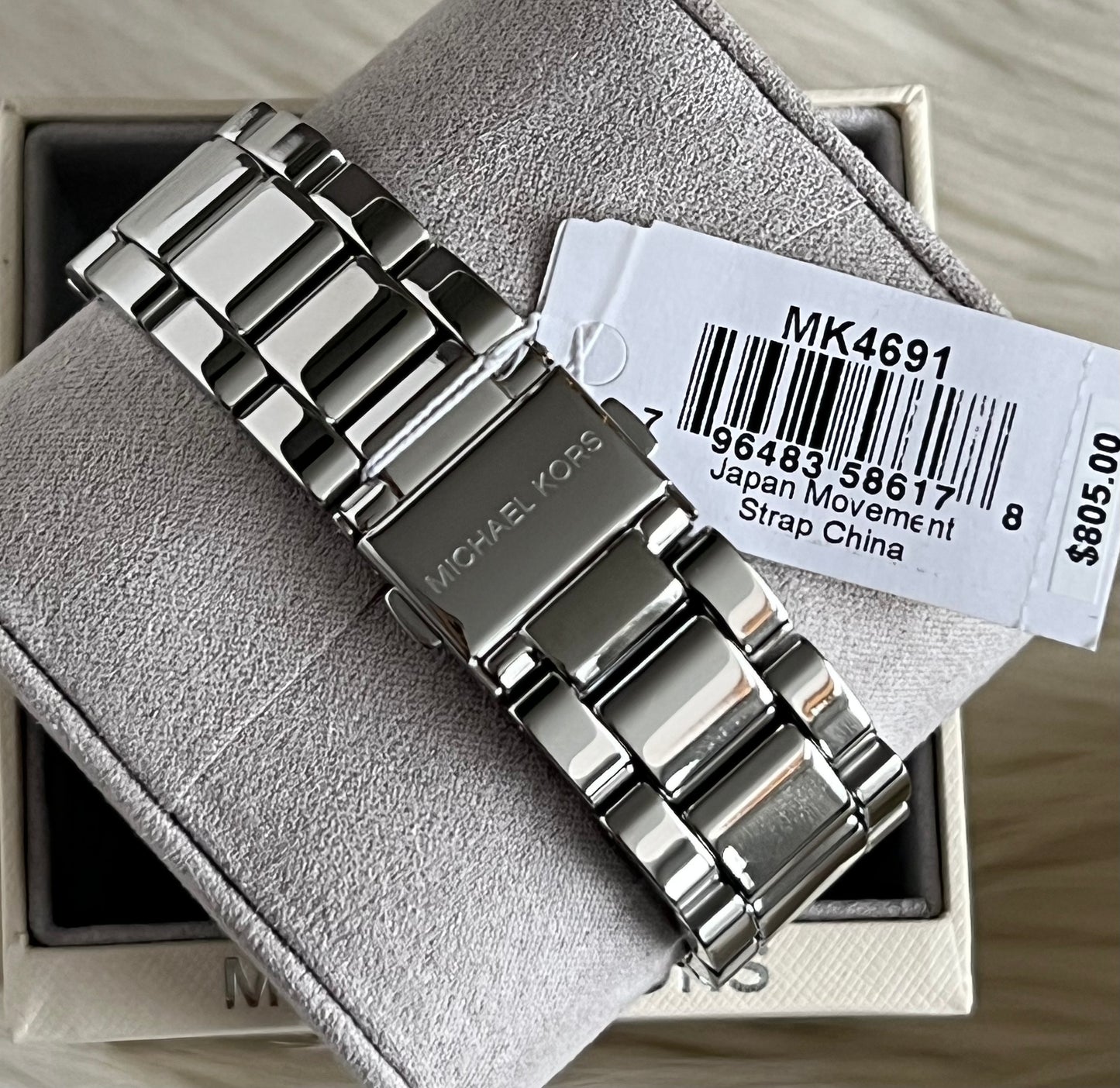 Micheal Kors Women’s Oversized Raquel Pavé Silver-Tone Watch