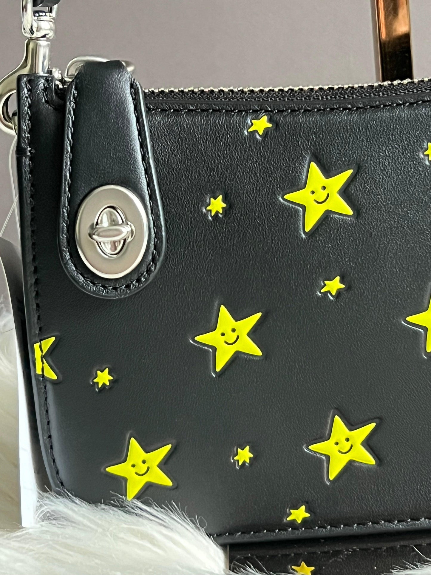 Cosmic Coach Penn Shoulder Bag with Star Print