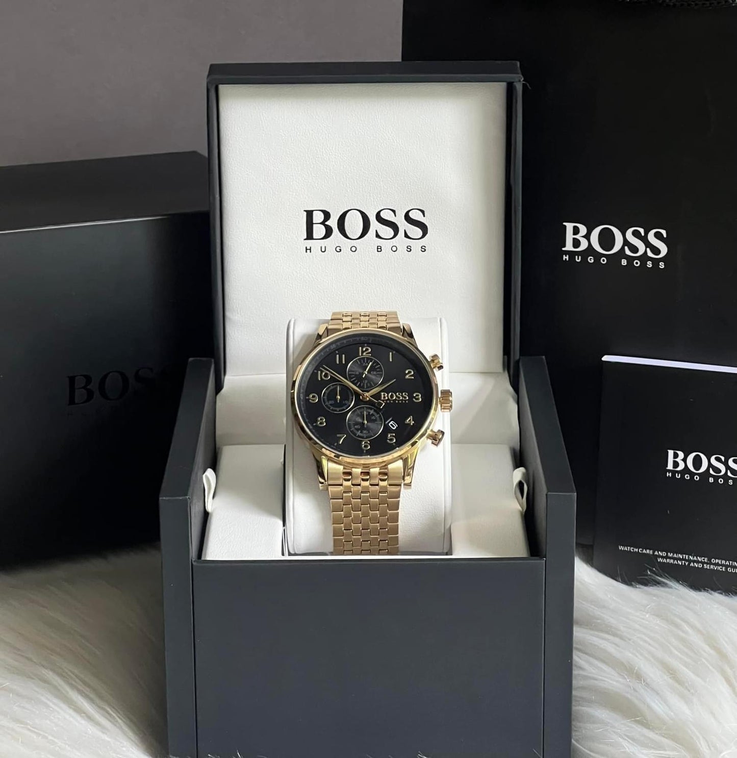 Hugo Boss Men’s Gold Navigator Chronograph Watch