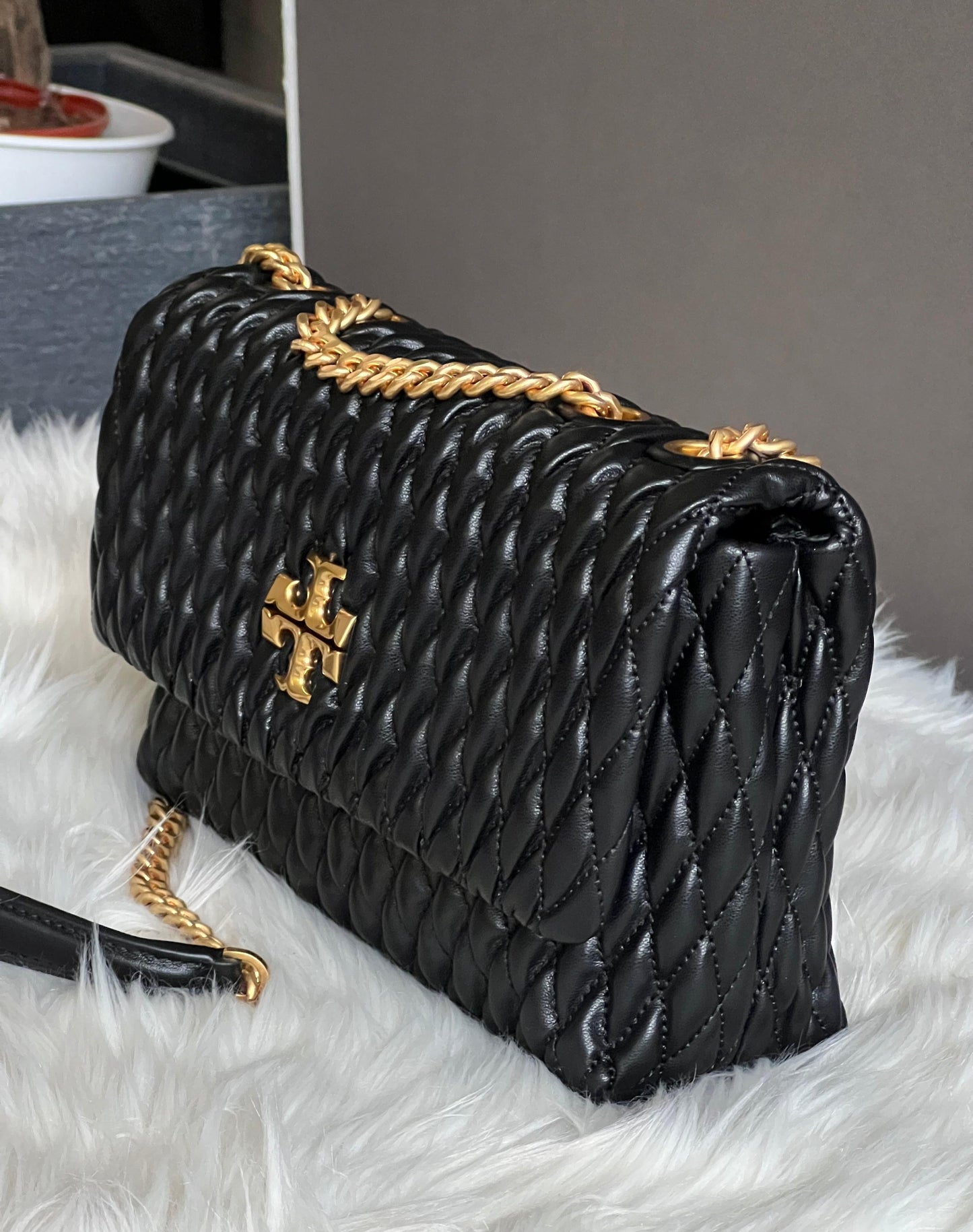 Tory Burch Kira Ruched Small Convertible Shoulder Bag