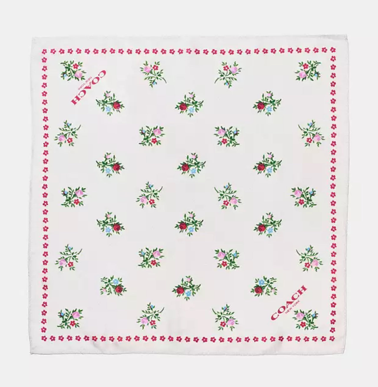 Coach Cross Stitch Floral Hanky