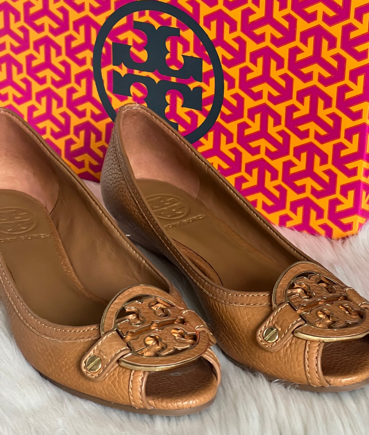 Tory Burch Amanda Open Toe Demi Wedge Sandals