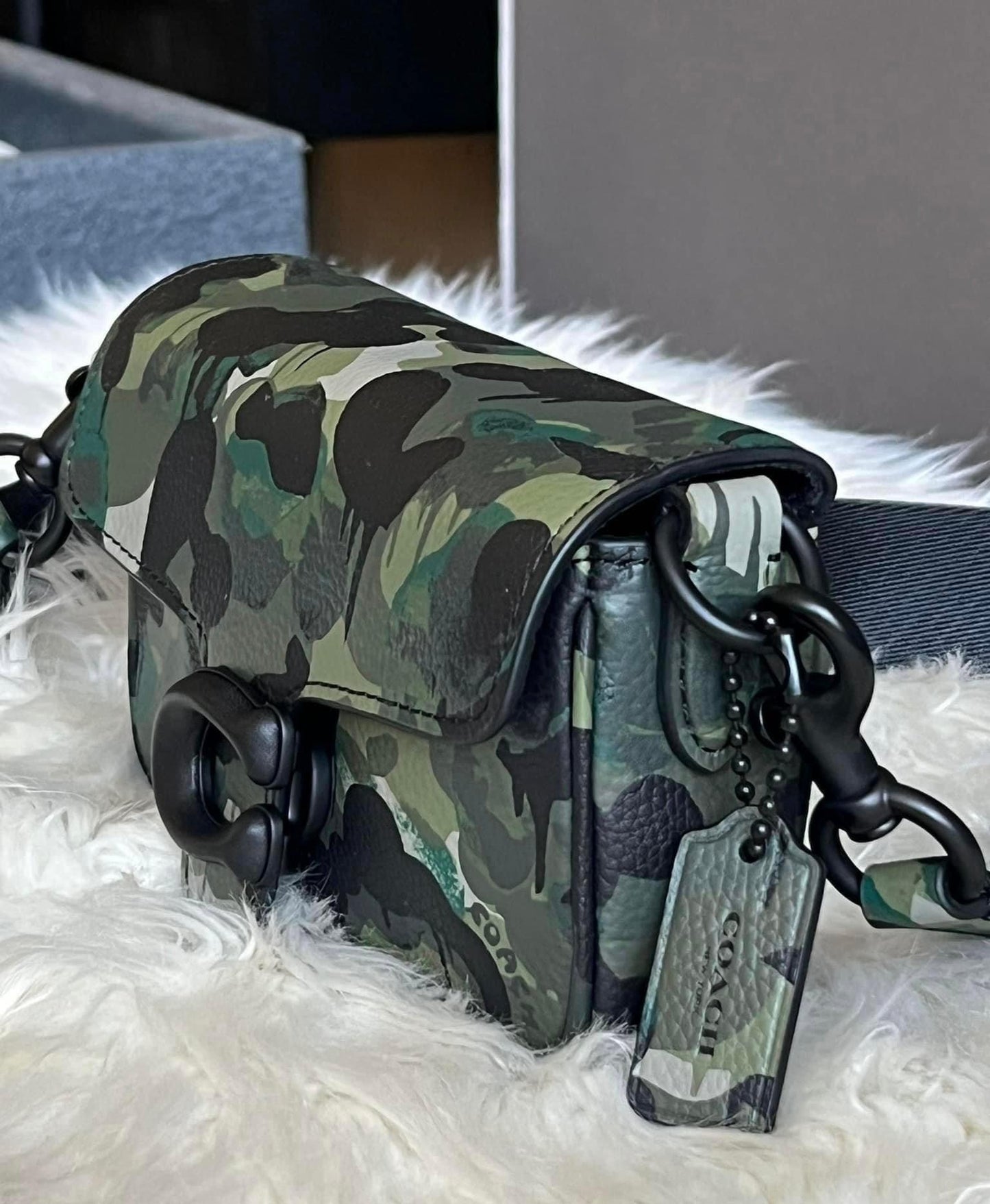 Coach Soft Tabby Crossbody 18 with Camo Print