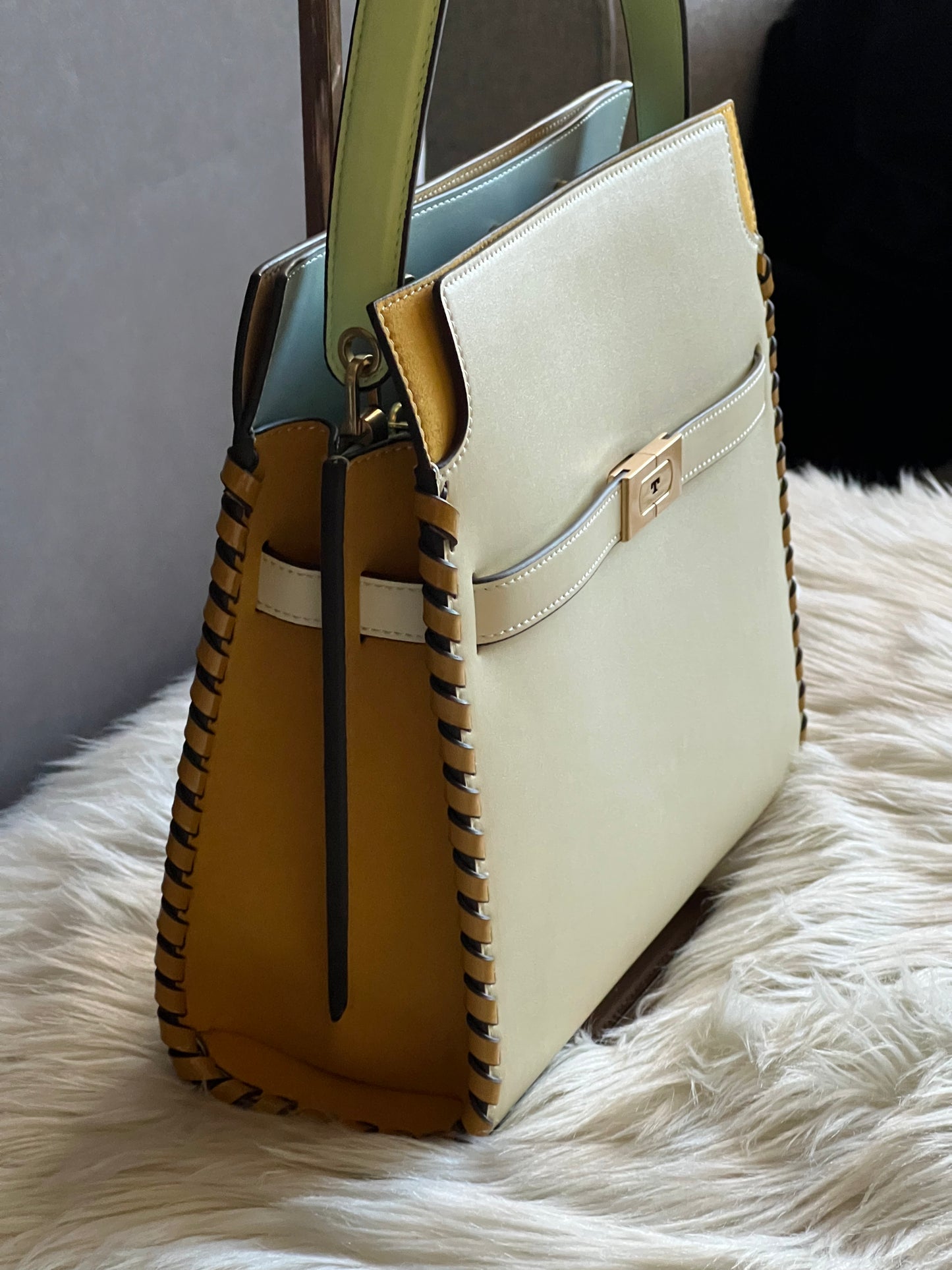 Tory Burch Small Lee Radziwill Whipstitch Double Bag